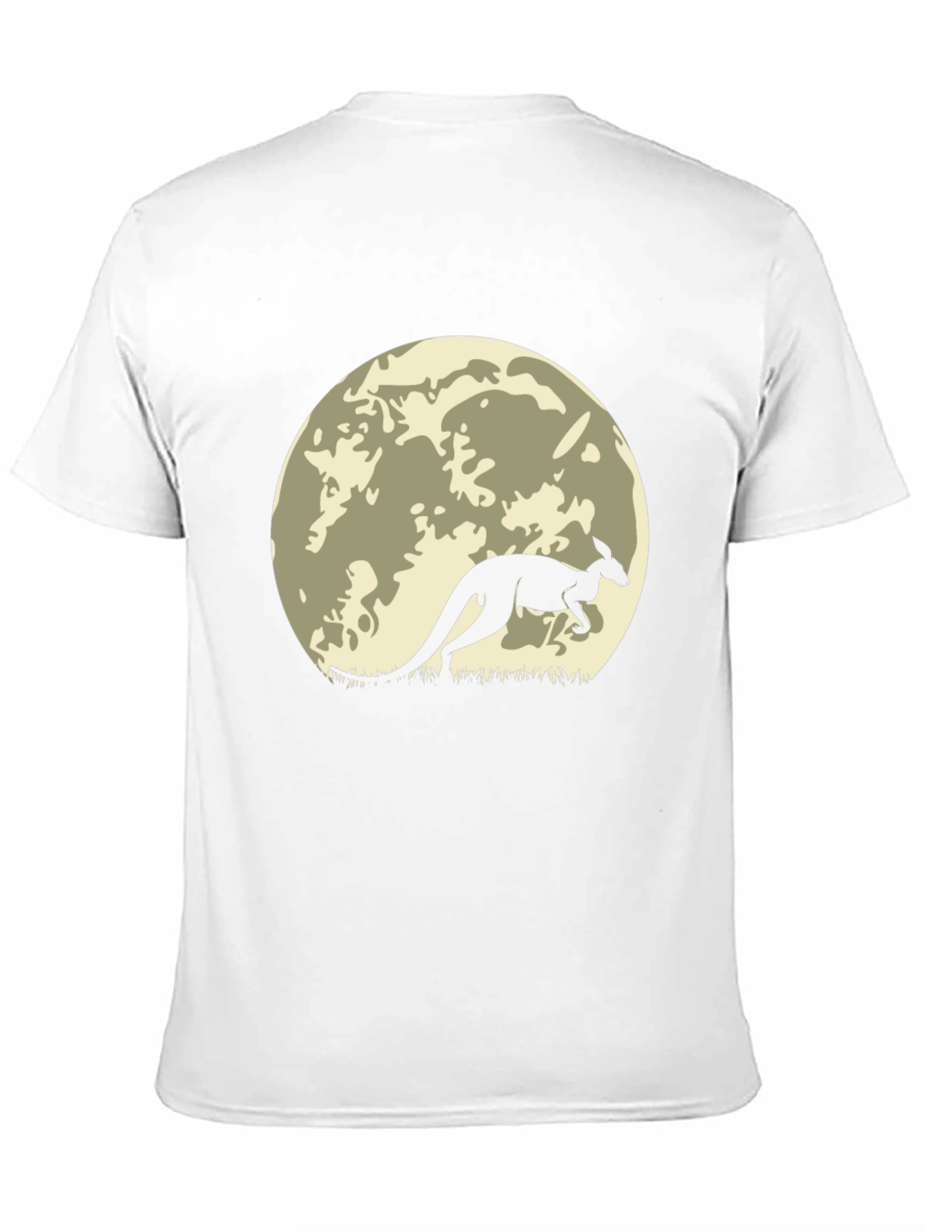 Kangaroo Silhouette Moon Graphic T-Shirt