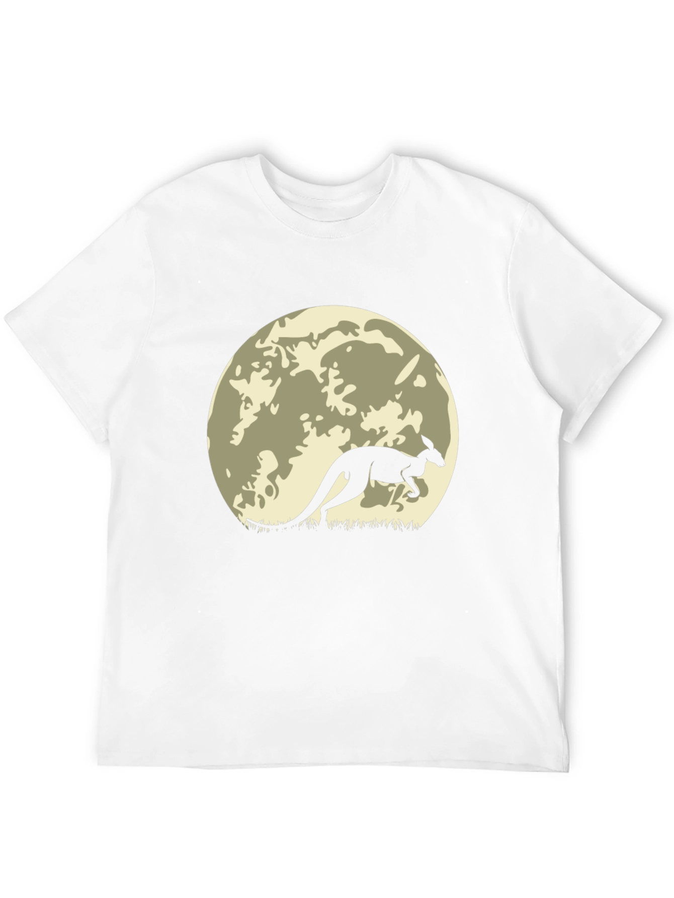Kangaroo Silhouette Moon Graphic T-Shirt