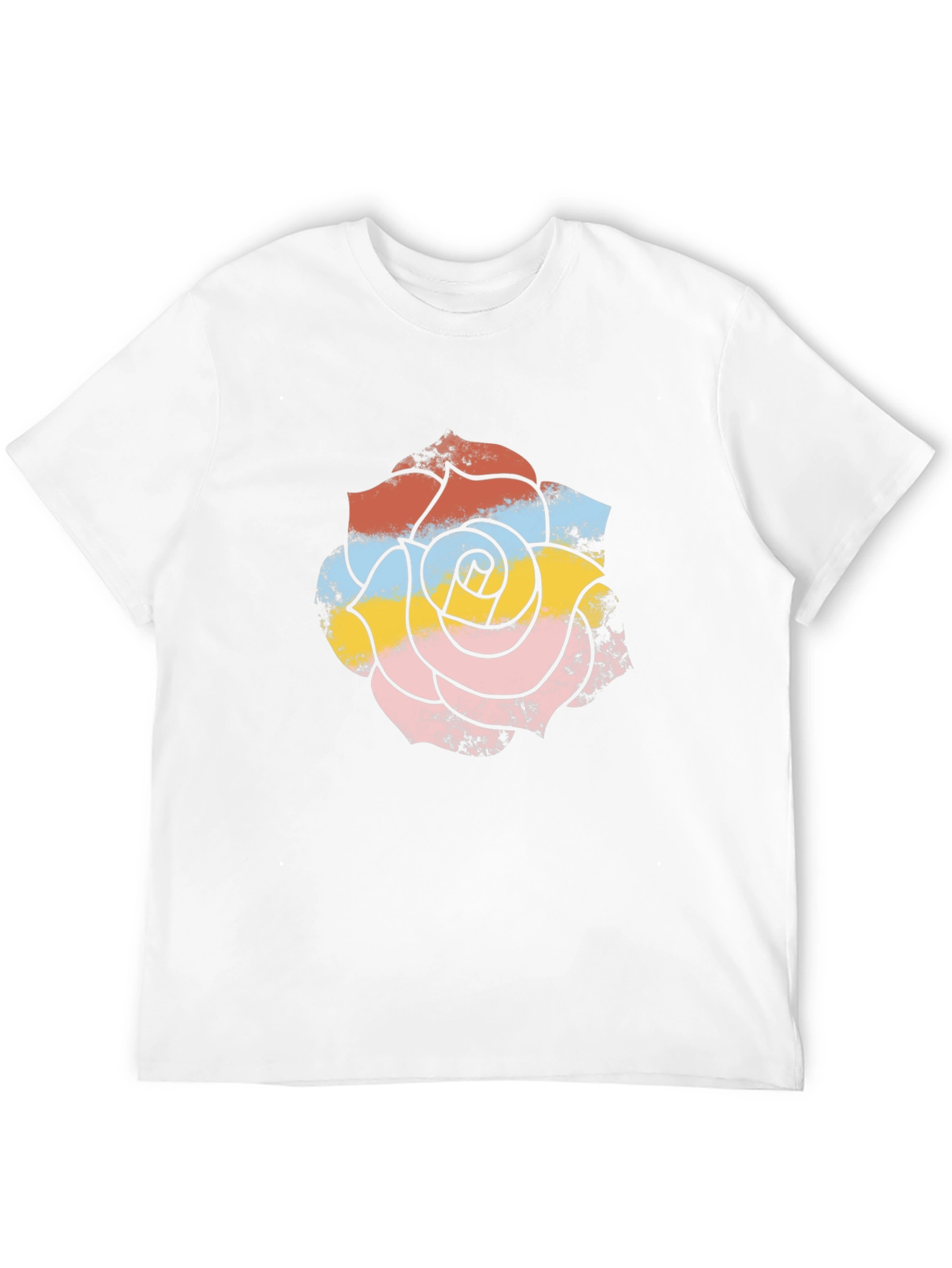 Retro Floral Graphic Tee - Mens Black T-Shirt