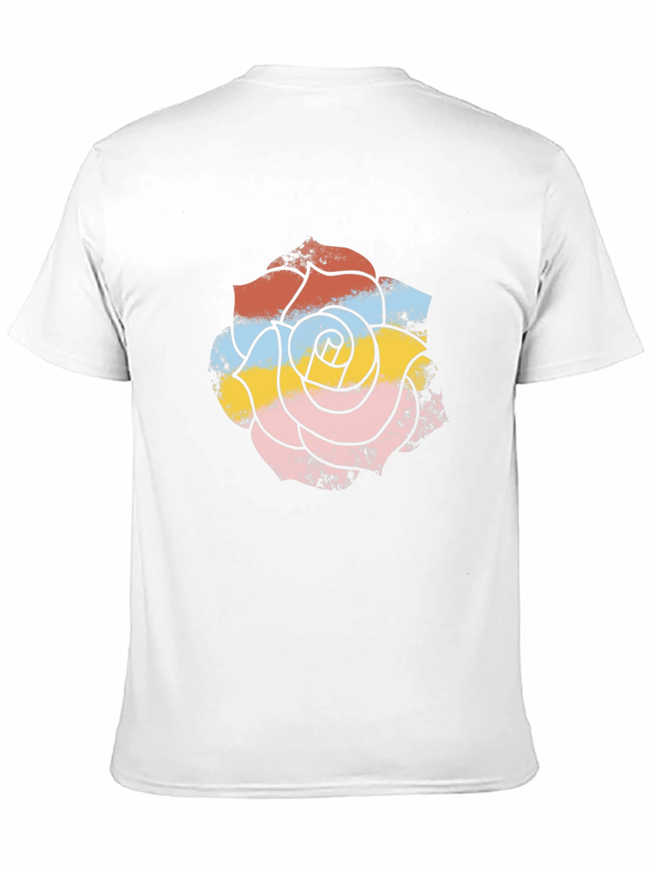 Retro Floral Graphic Tee - Mens Black T-Shirt