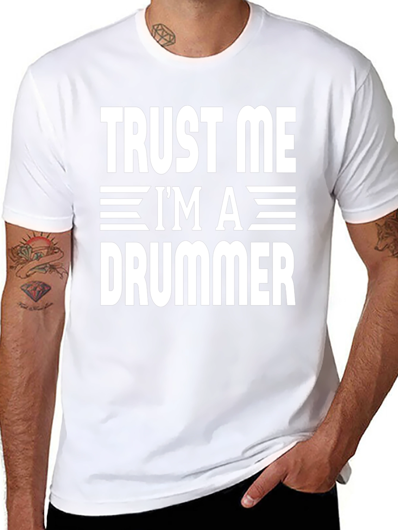 Trust Me Im a Drummer T-Shirt Funny Music Tee