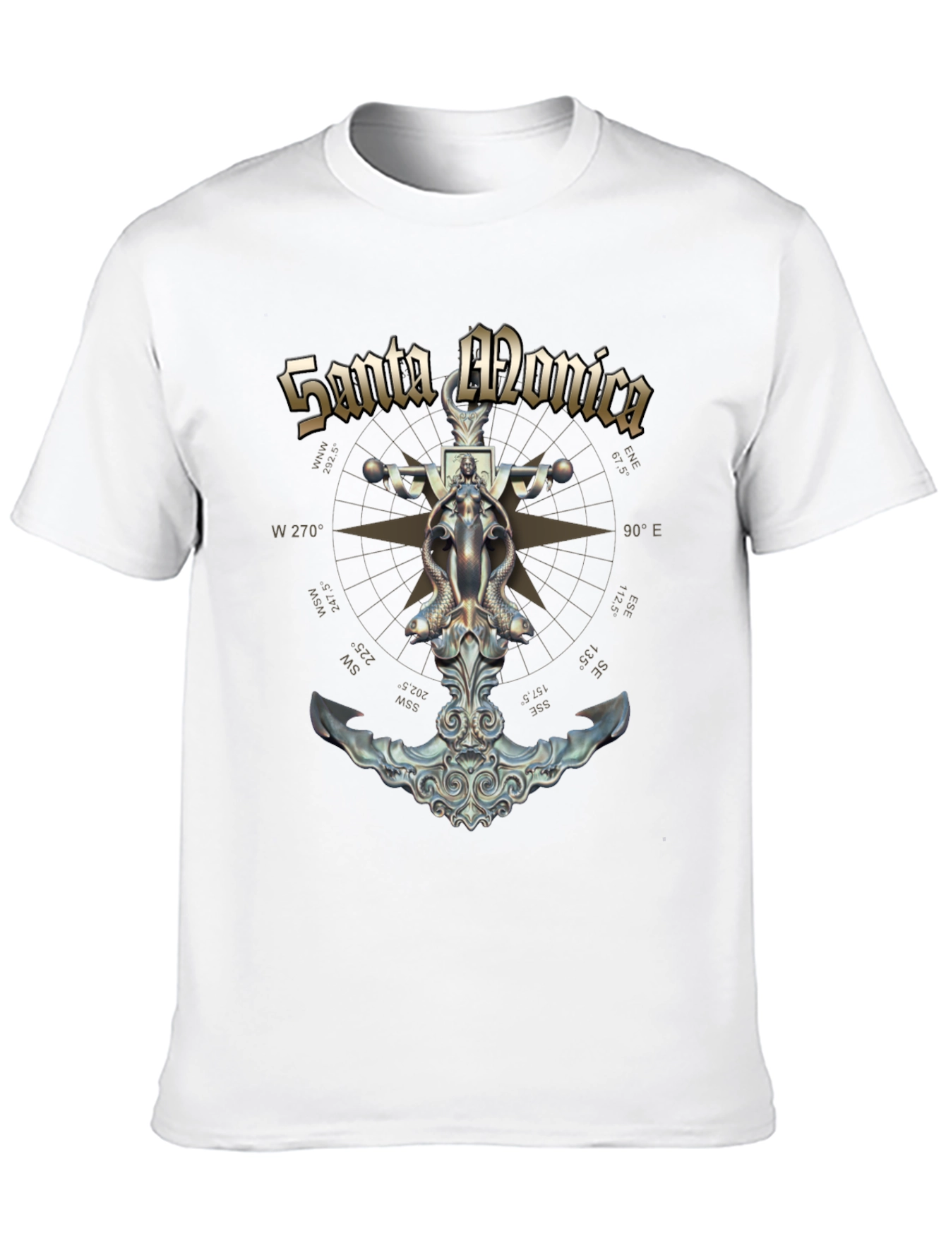 Santa Monica Anchor Compass Graphic T-Shirt