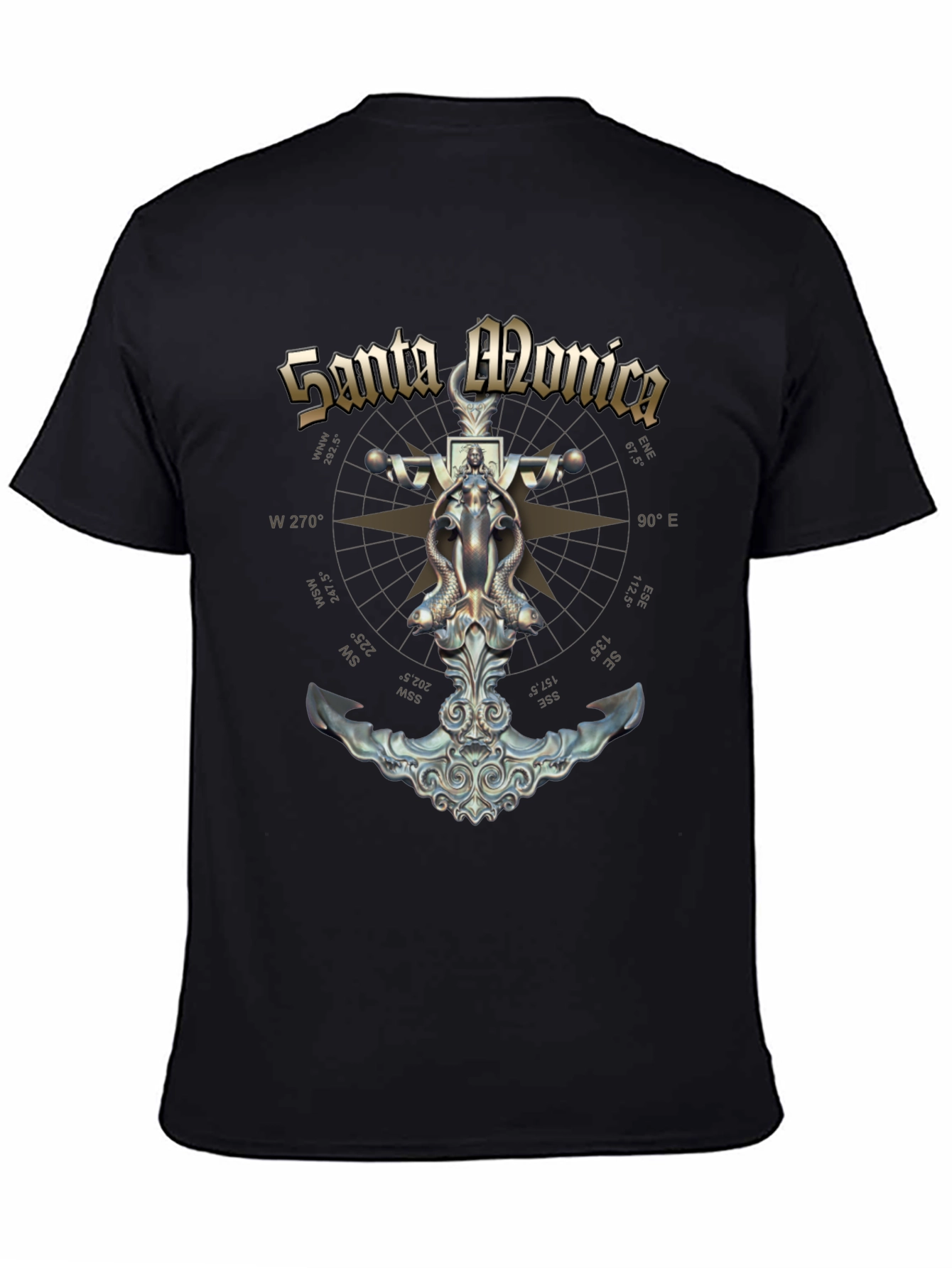 Santa Monica Anchor Compass Graphic T-Shirt