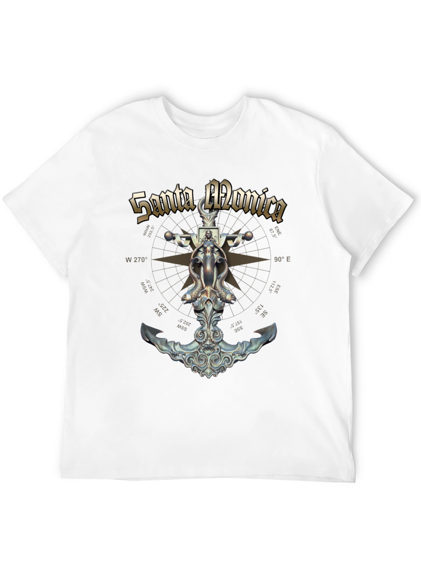 Santa Monica Anchor Compass Graphic T-Shirt