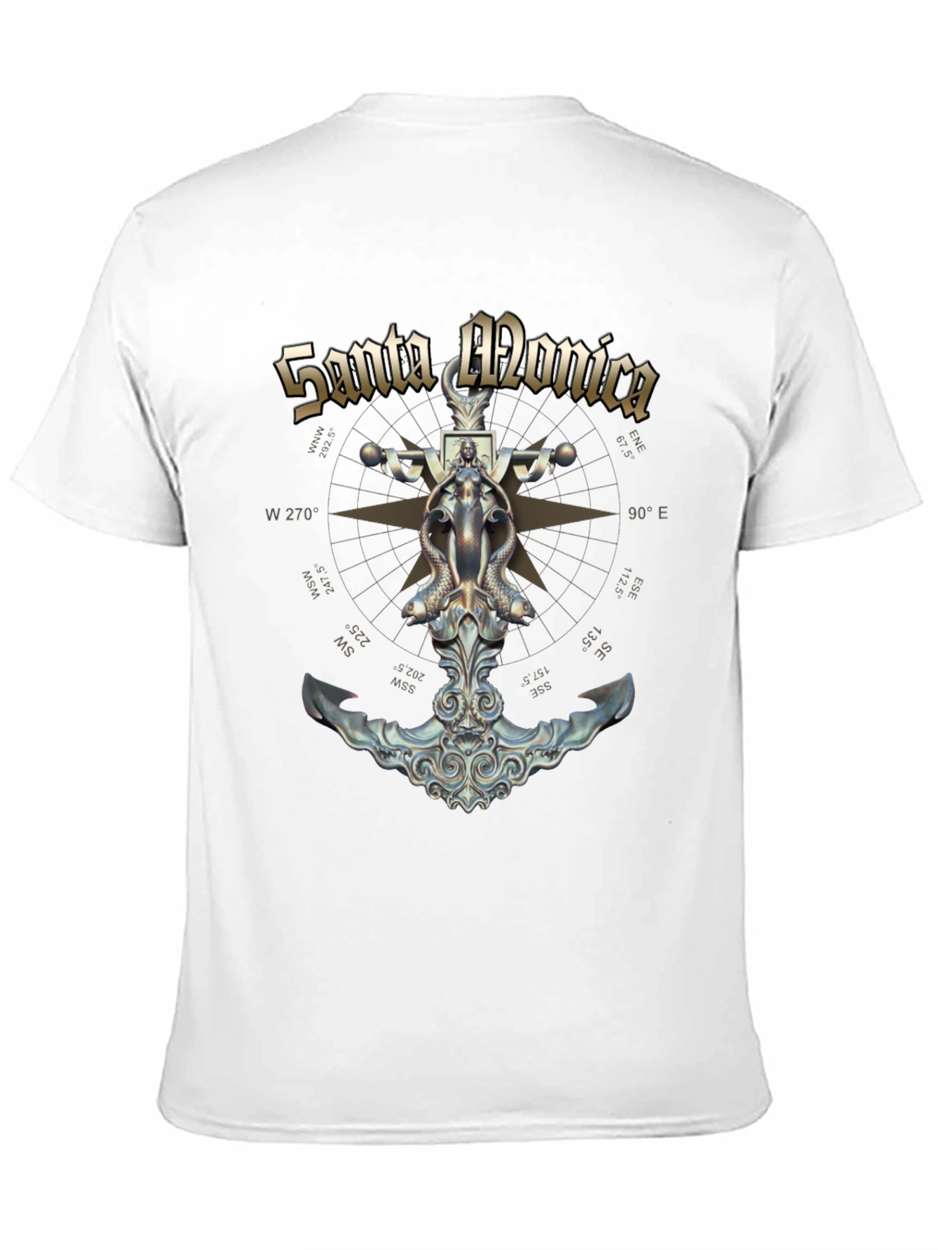 Santa Monica Anchor Compass Graphic T-Shirt