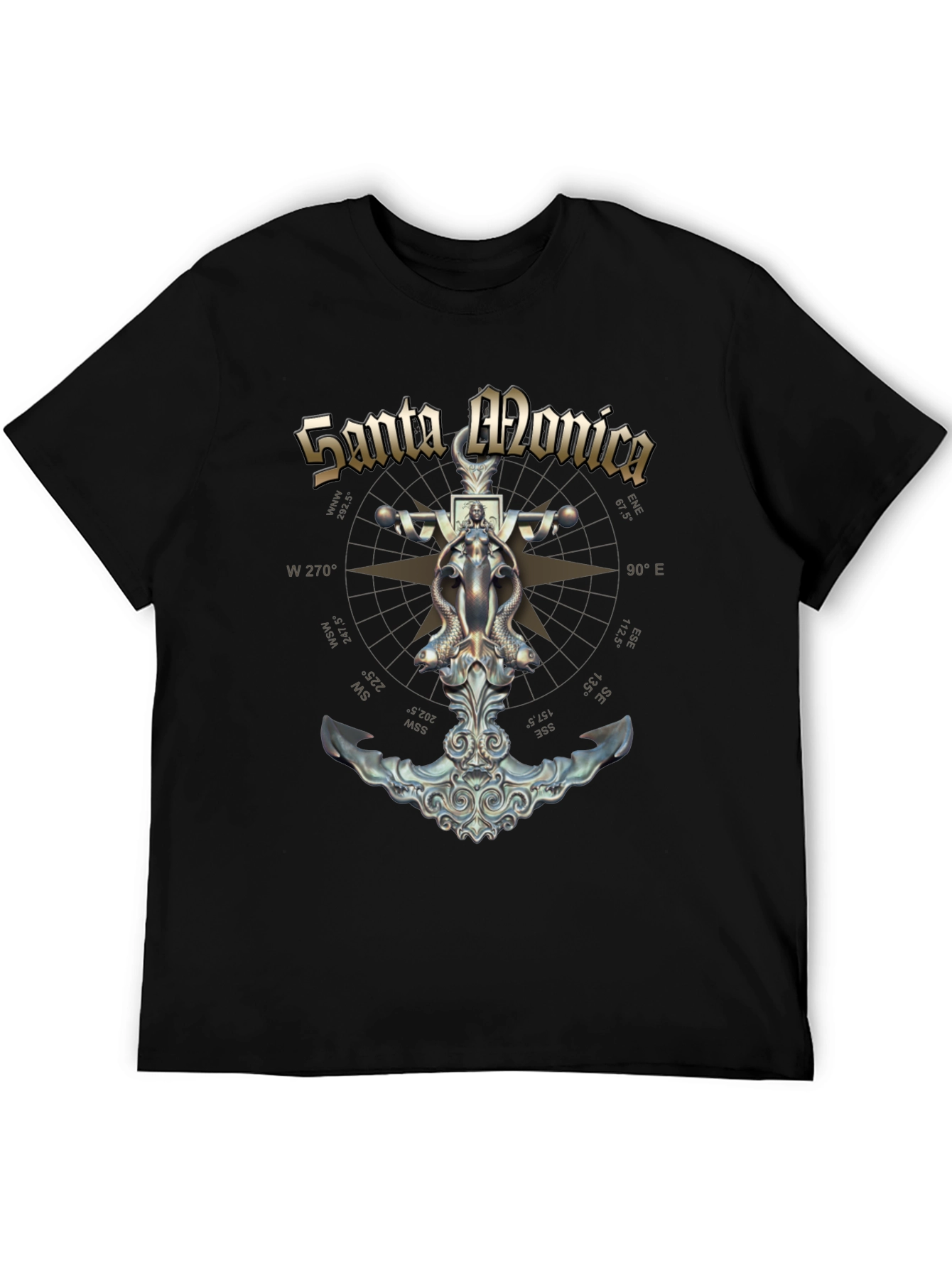 Santa Monica Anchor Compass Graphic T-Shirt