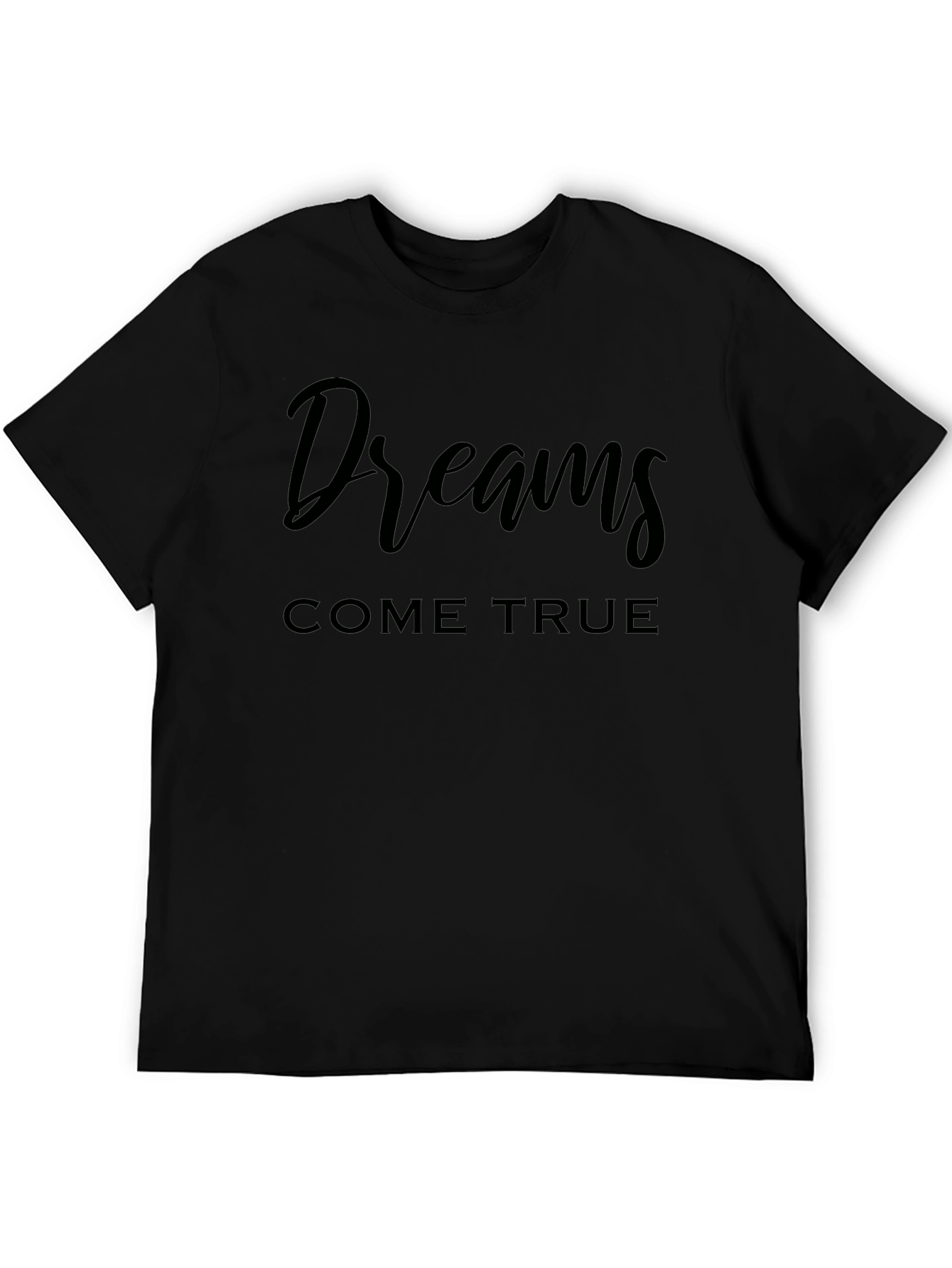Dreams Come True Black Graphic T-Shirt