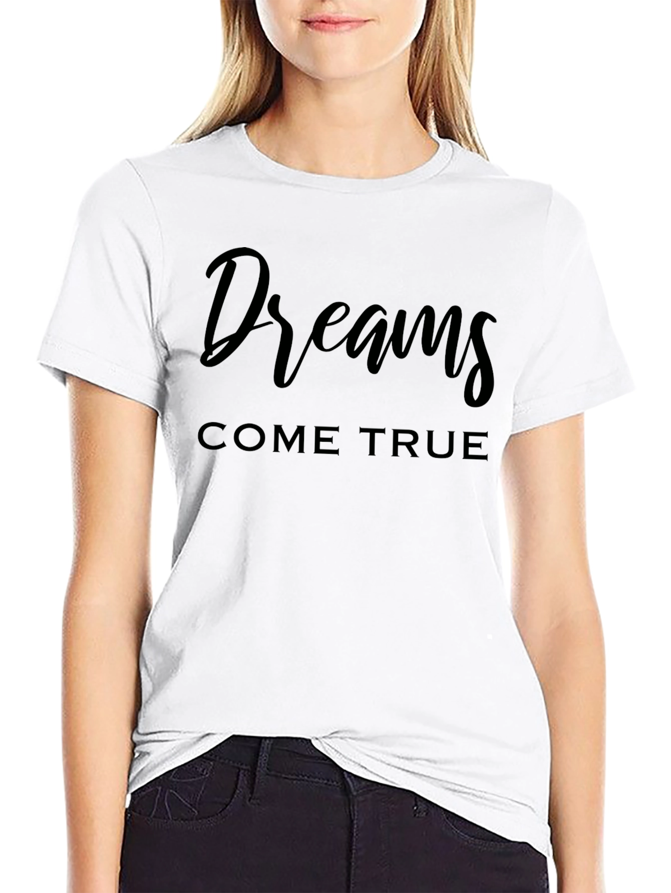 Dreams Come True Black Graphic T-Shirt