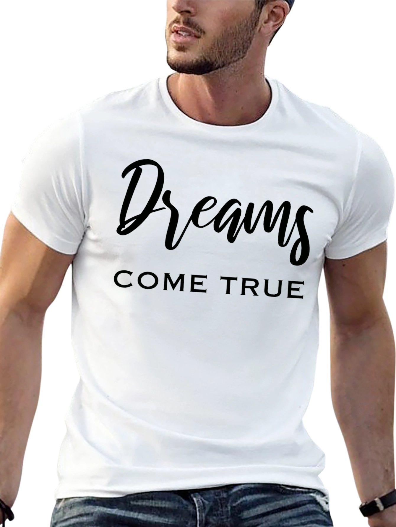 Dreams Come True Black Graphic T-Shirt