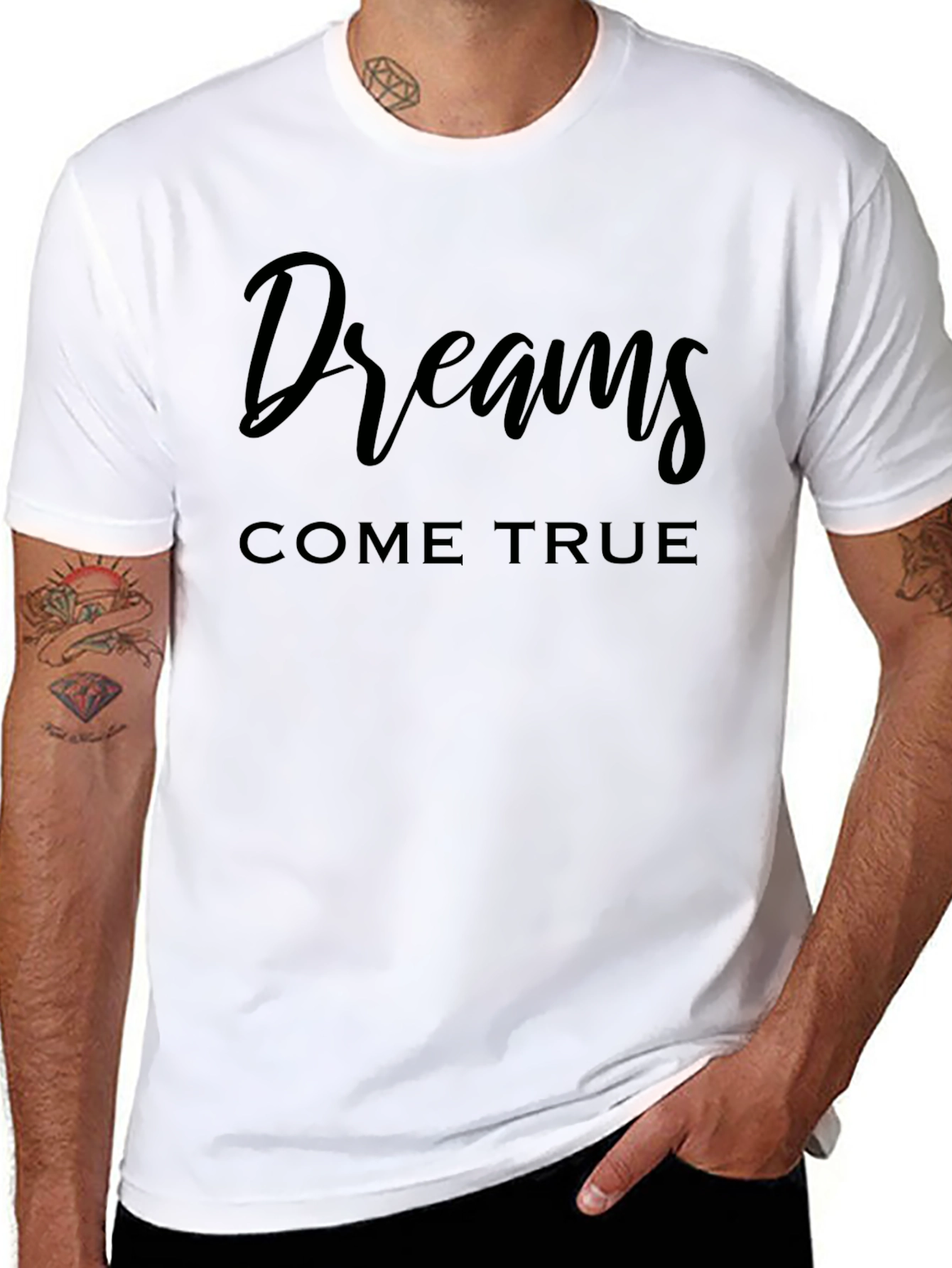 Dreams Come True Black Graphic T-Shirt
