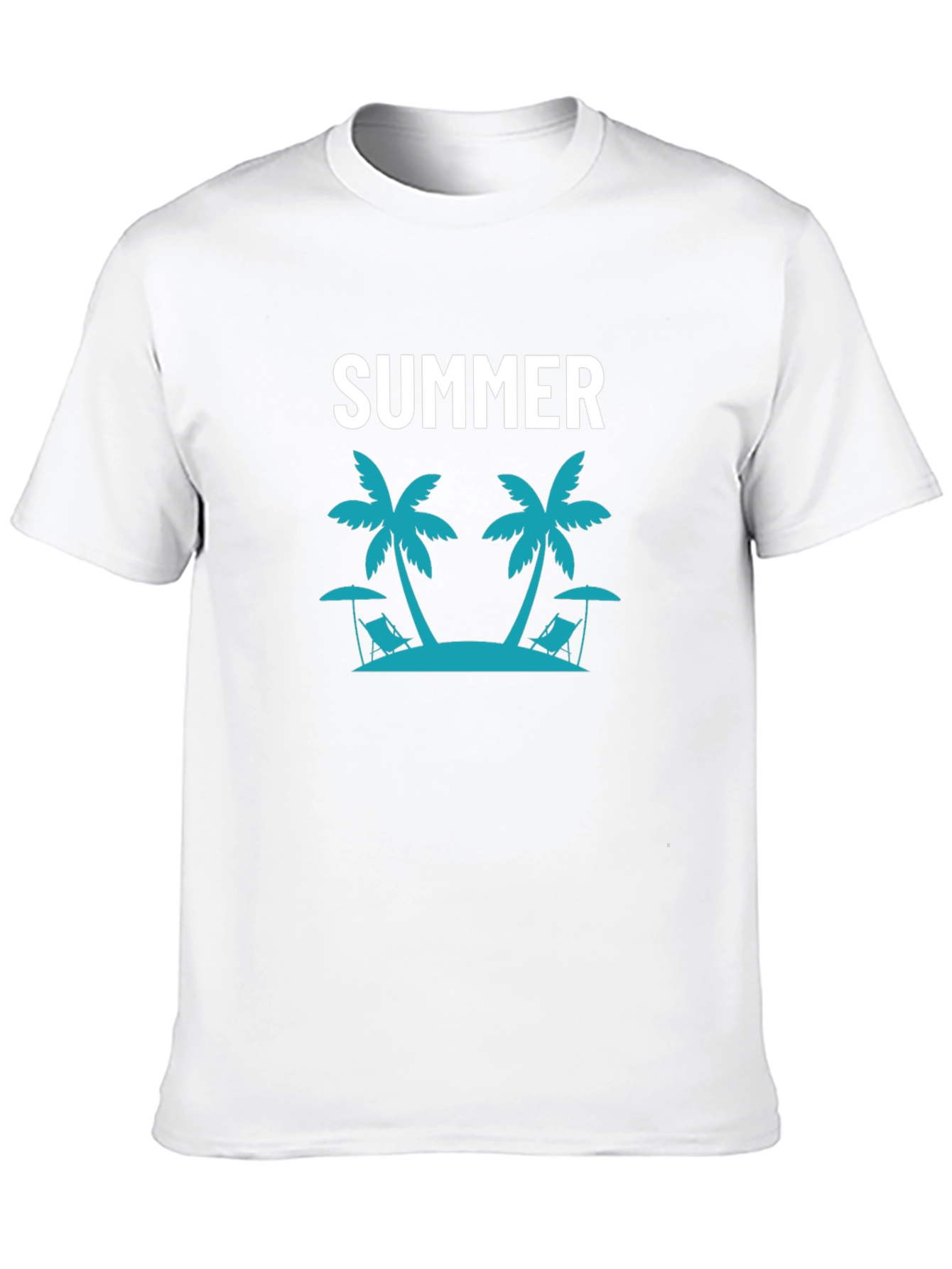 Summer Beach Palm Tree Graphic T-Shirt