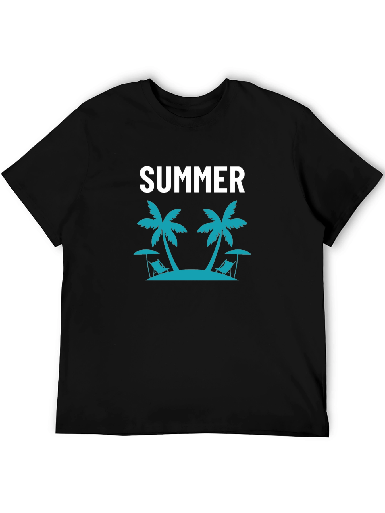 Summer Beach Palm Tree Graphic T-Shirt