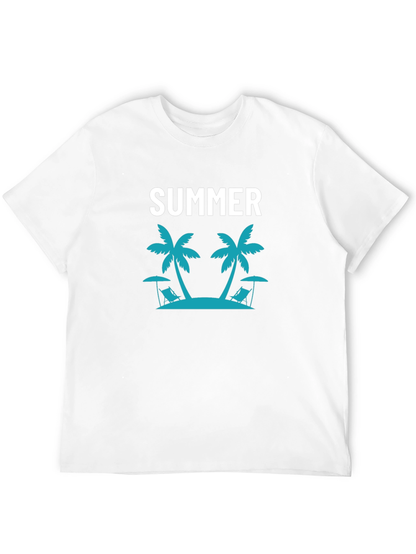 Summer Beach Palm Tree Graphic T-Shirt