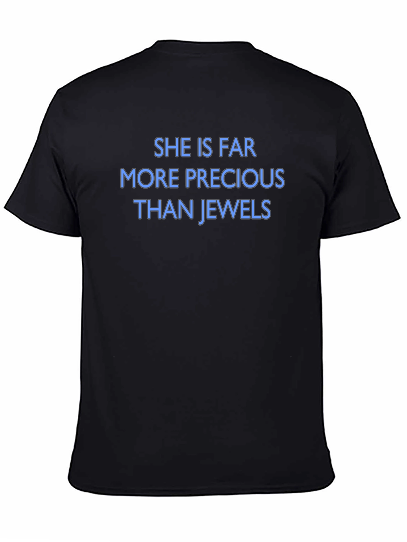 Precious Than Jewels Black Crew Neck T-Shirt