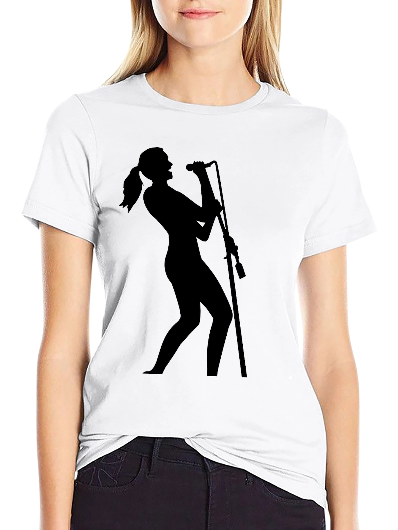 Silhouette Singer Black T-Shirt