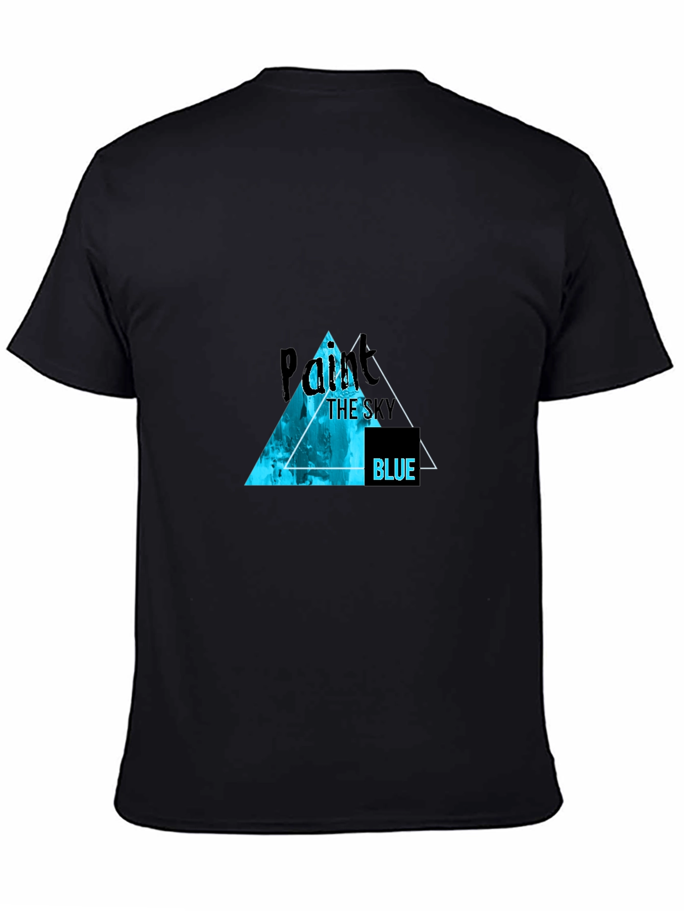 Paint the Sky Blue Black T-Shirt