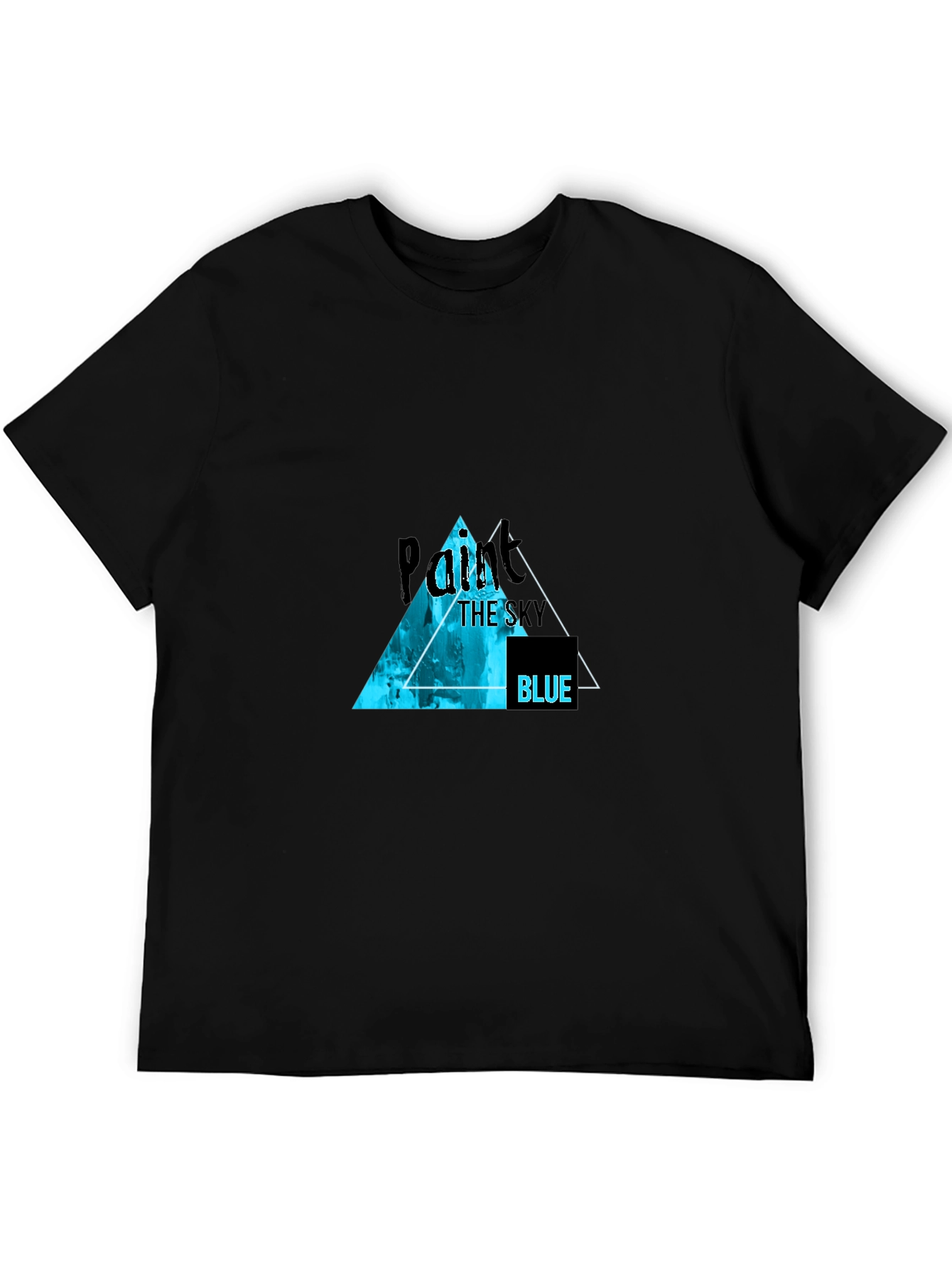 Paint the Sky Blue Black T-Shirt