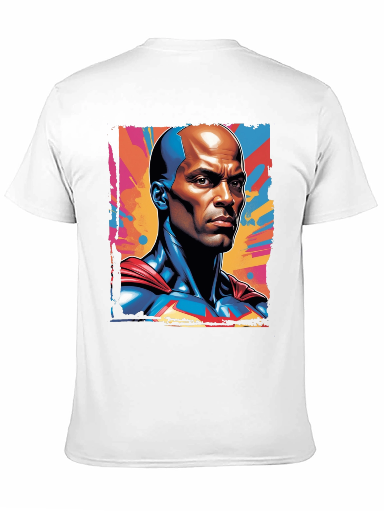 Bold Superhero Graphic Tee - Black Cotton