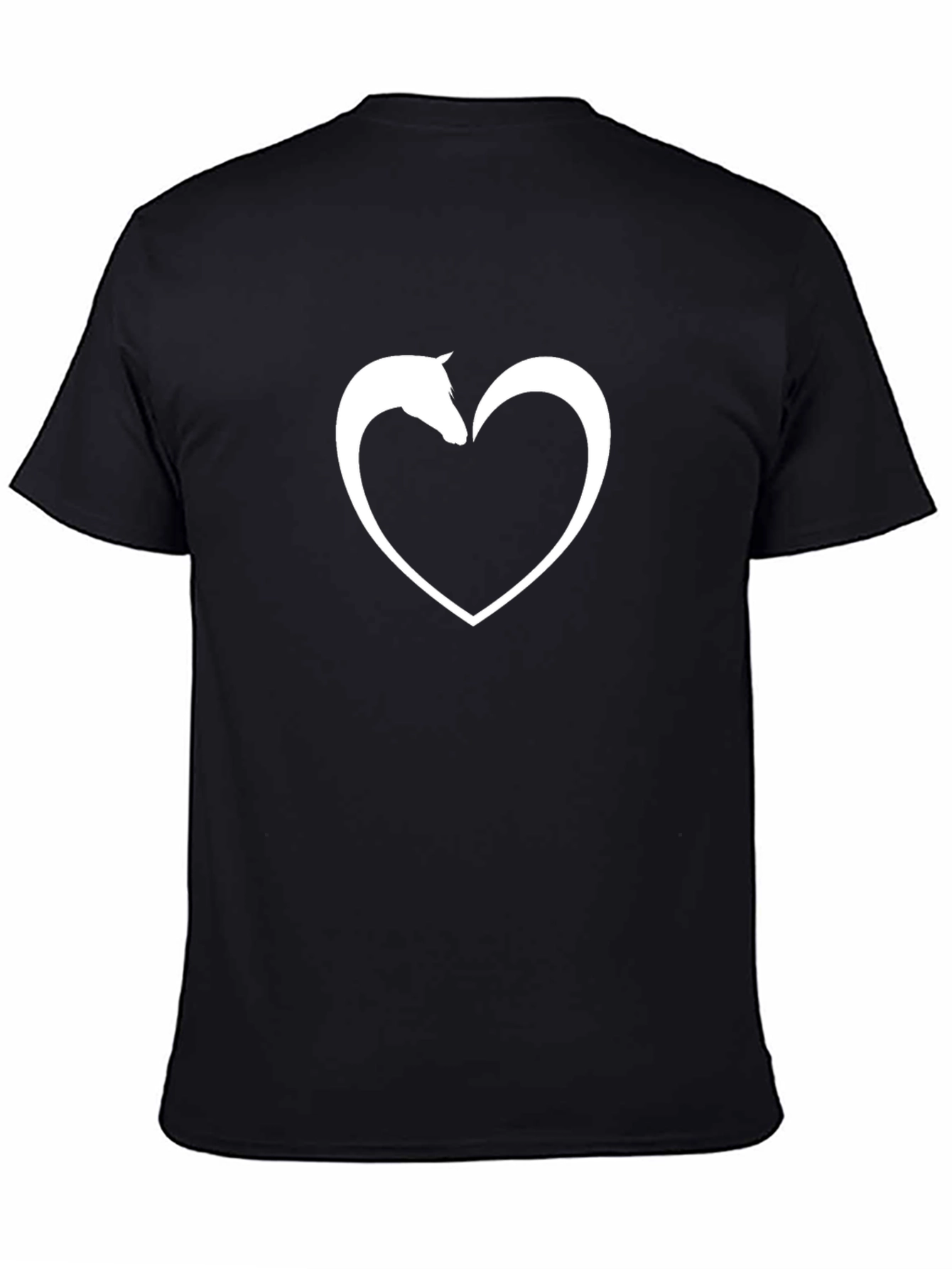 Horse Heart Graphic T-Shirt - Black