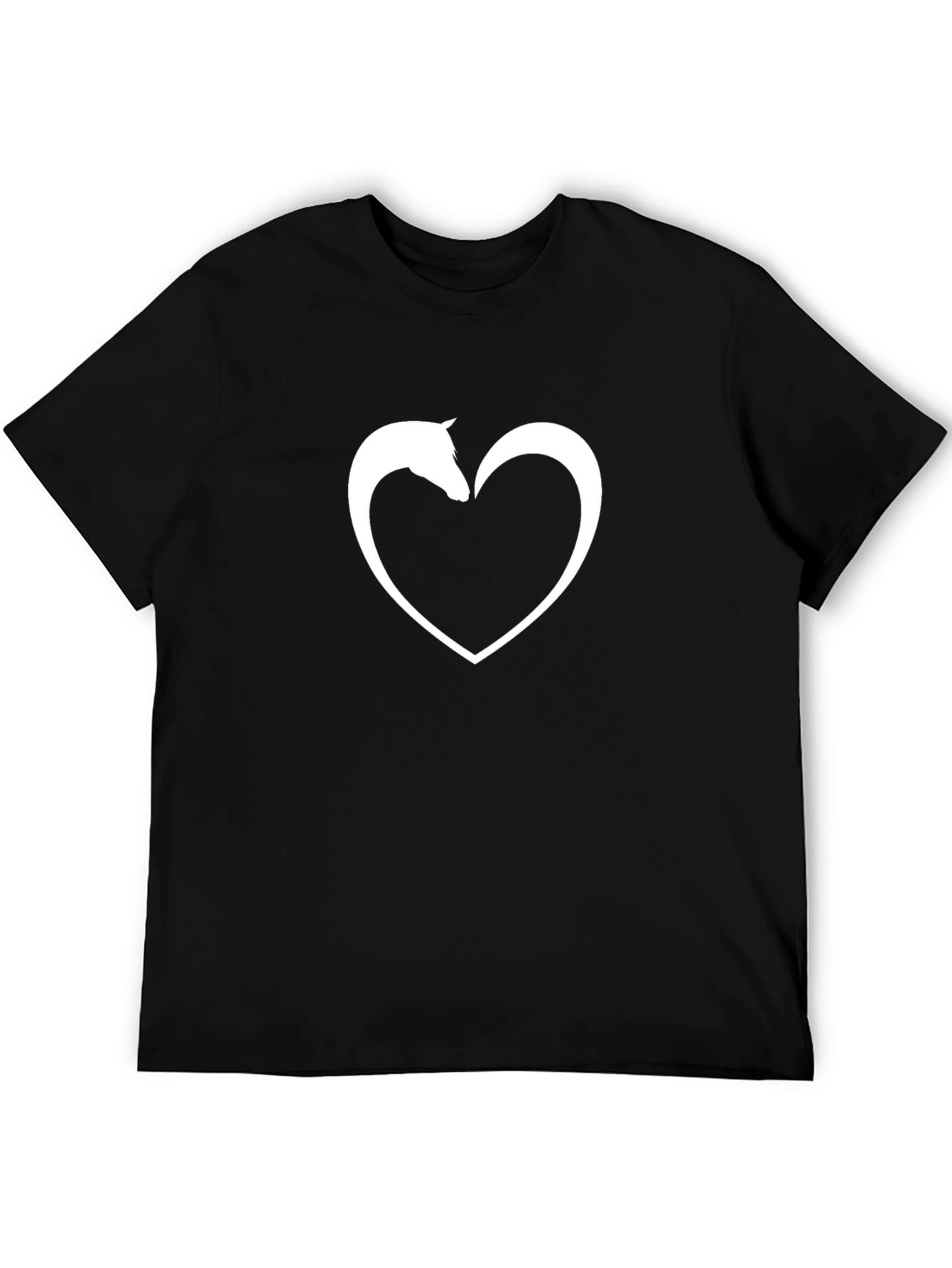 Horse Heart Graphic T-Shirt - Black