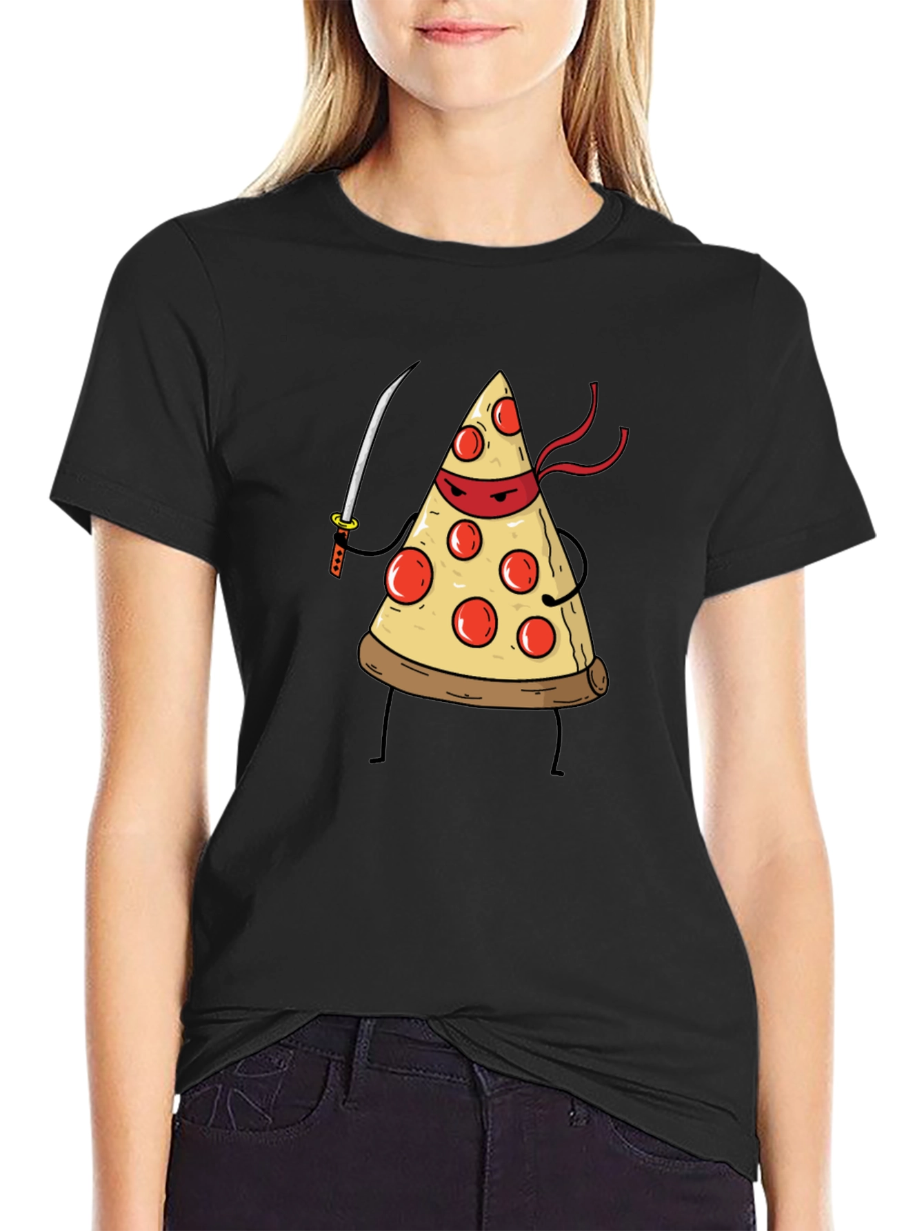 Ninja Pizza Slice Graphic Tee