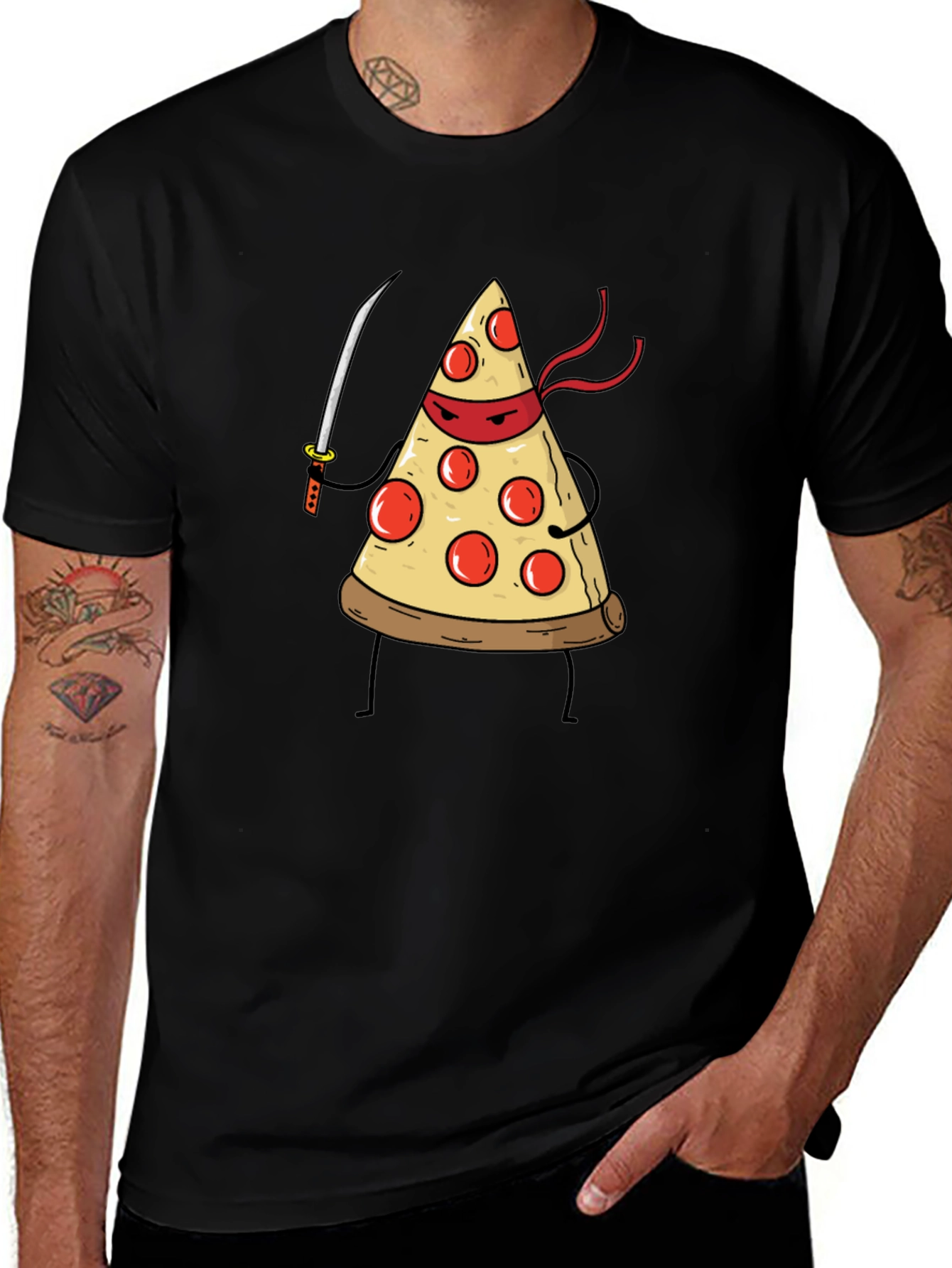 Ninja Pizza Slice Graphic Tee