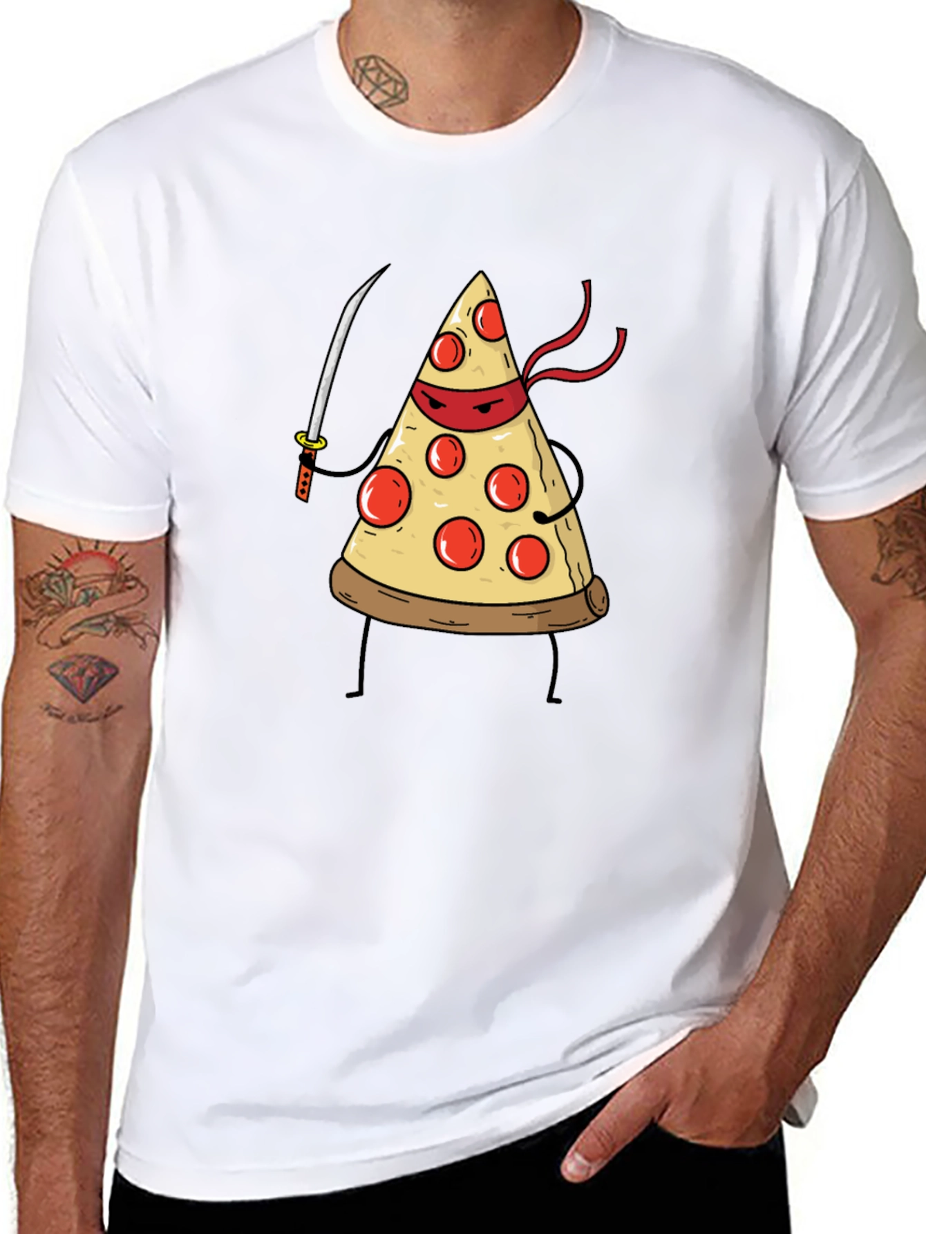 Ninja Pizza Slice Graphic Tee