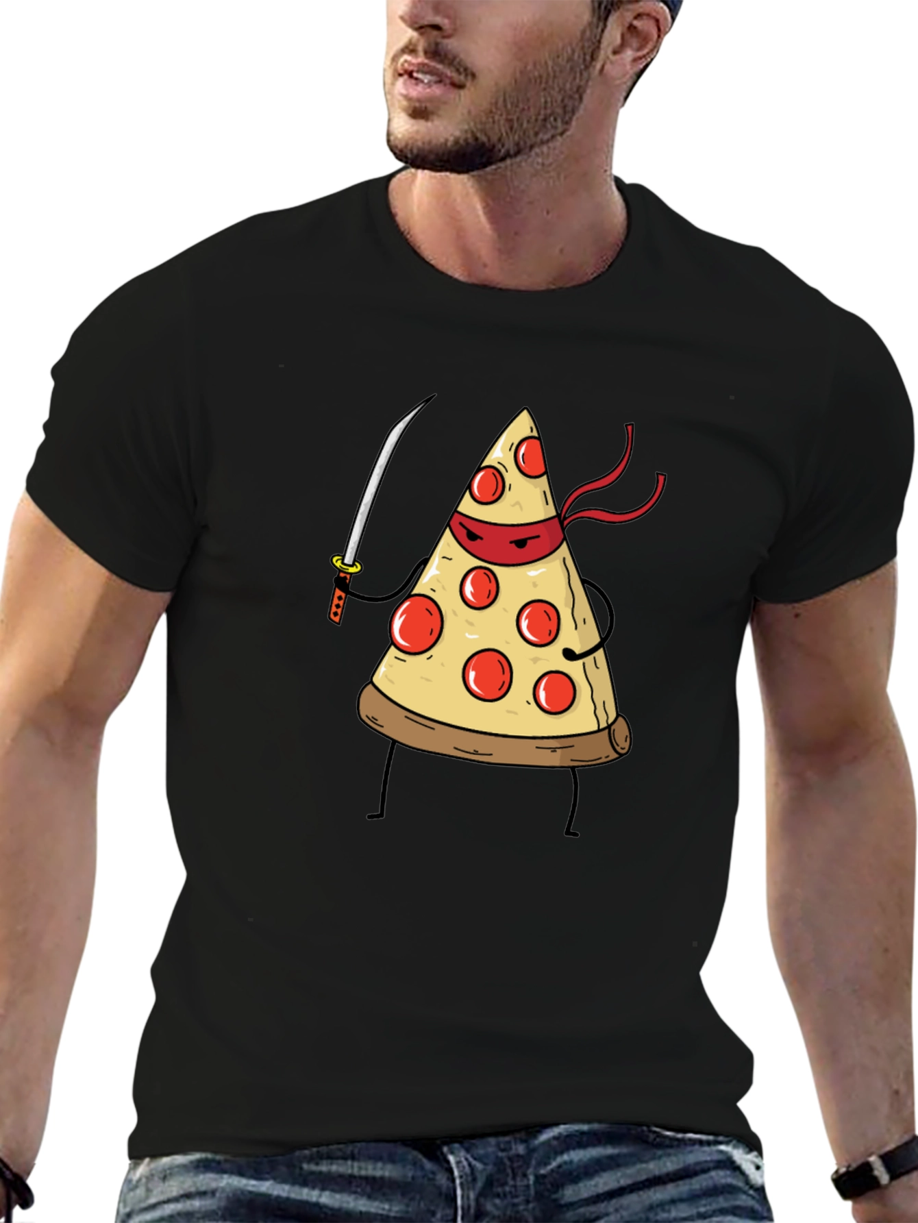 Ninja Pizza Slice Graphic Tee