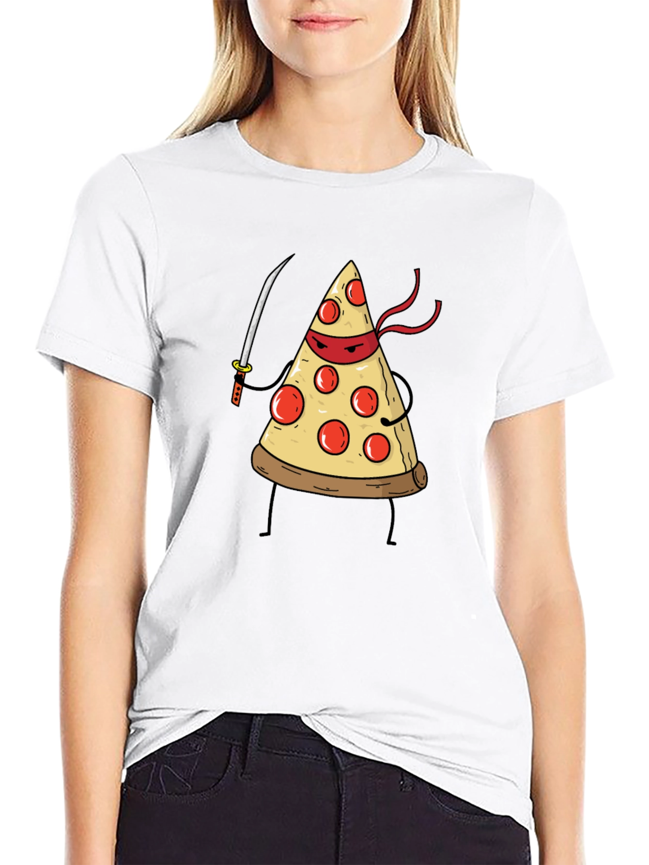 Ninja Pizza Slice Graphic Tee