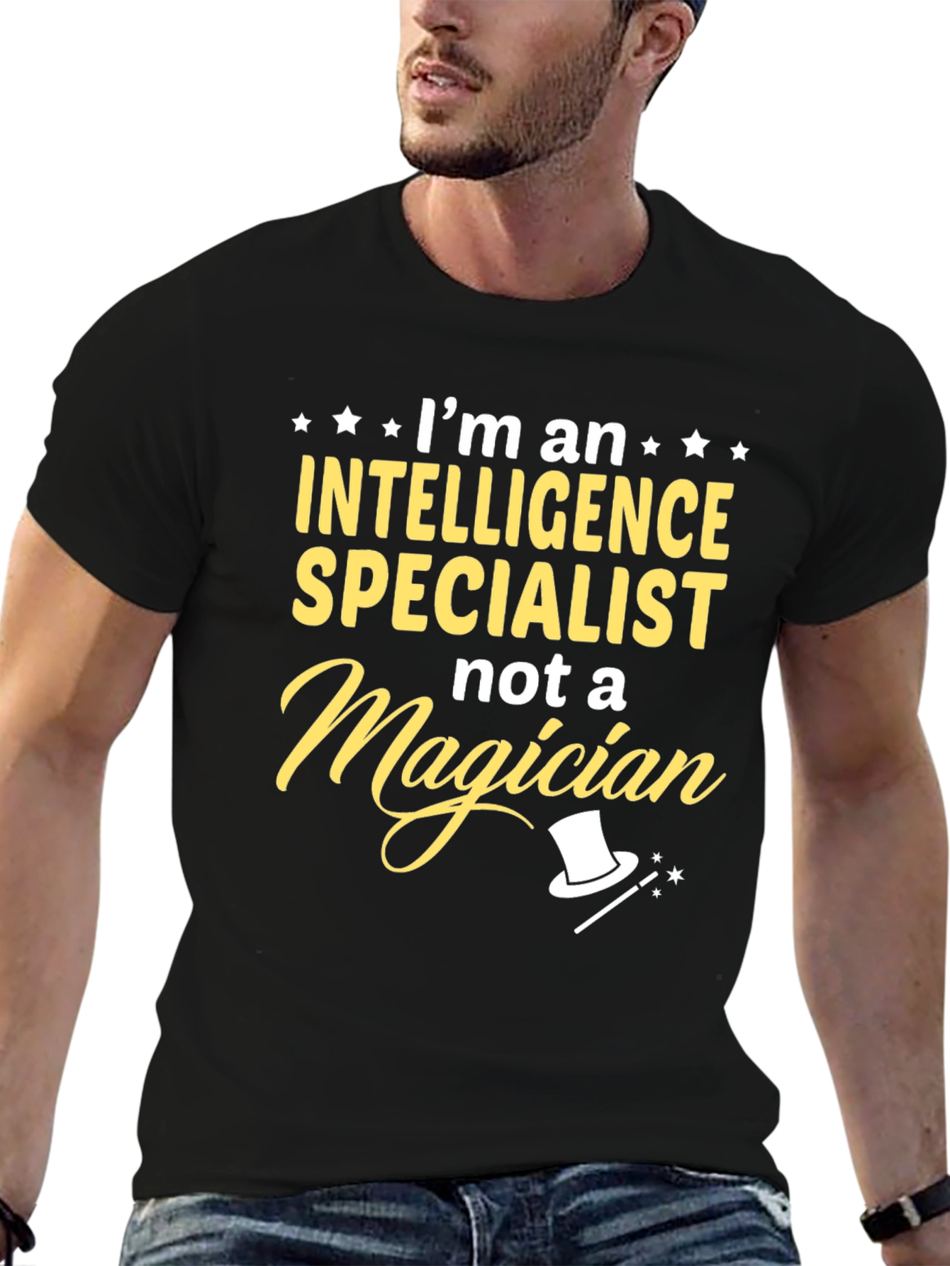 Intelligence Specialist T-Shirt: Not a Magician Tee