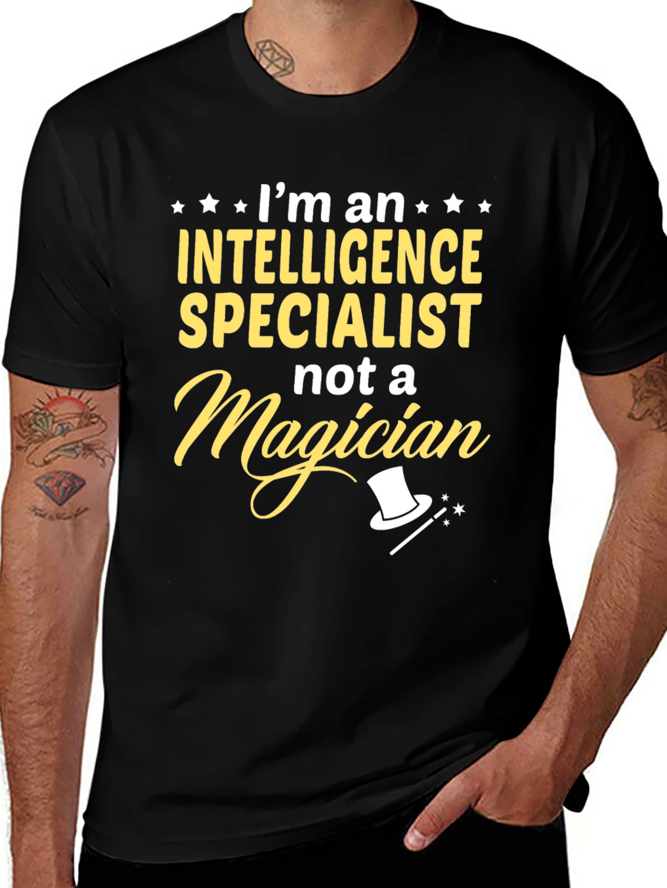 Intelligence Specialist T-Shirt: Not a Magician Tee