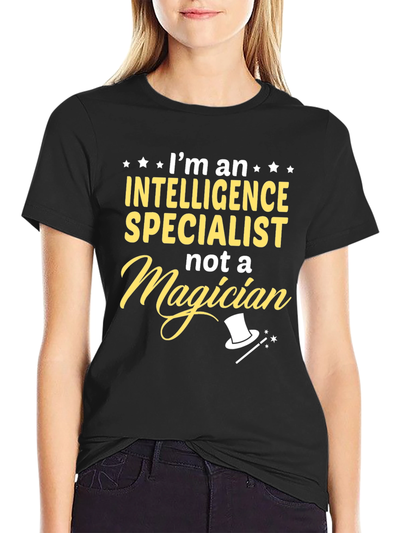 Intelligence Specialist T-Shirt: Not a Magician Tee