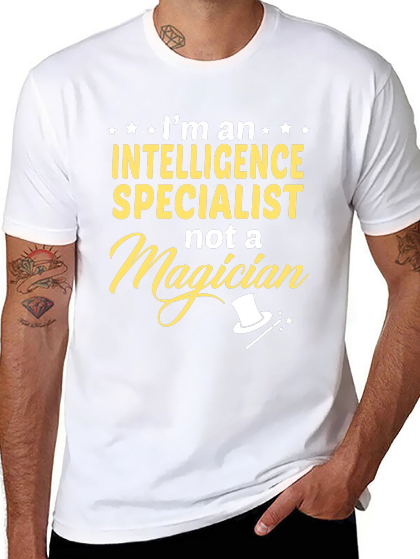 Intelligence Specialist T-Shirt: Not a Magician Tee