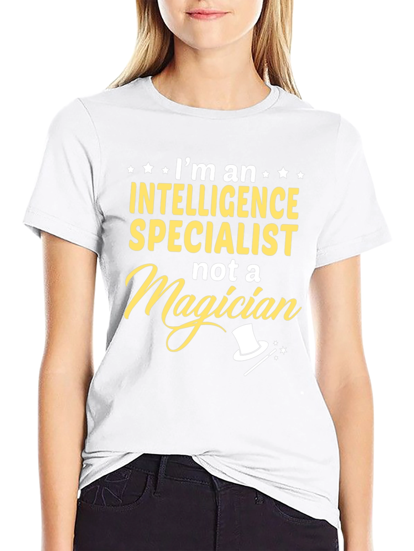 Intelligence Specialist T-Shirt: Not a Magician Tee