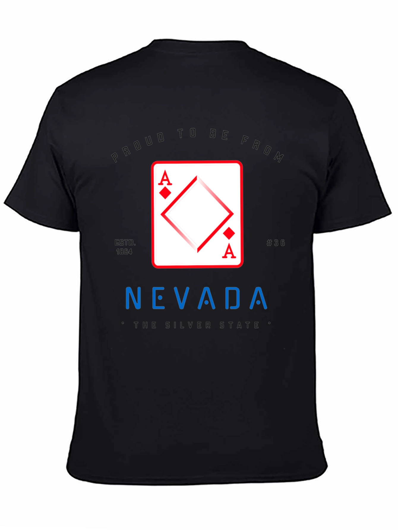 Nevada Ace of Diamonds Graphic T-Shirt