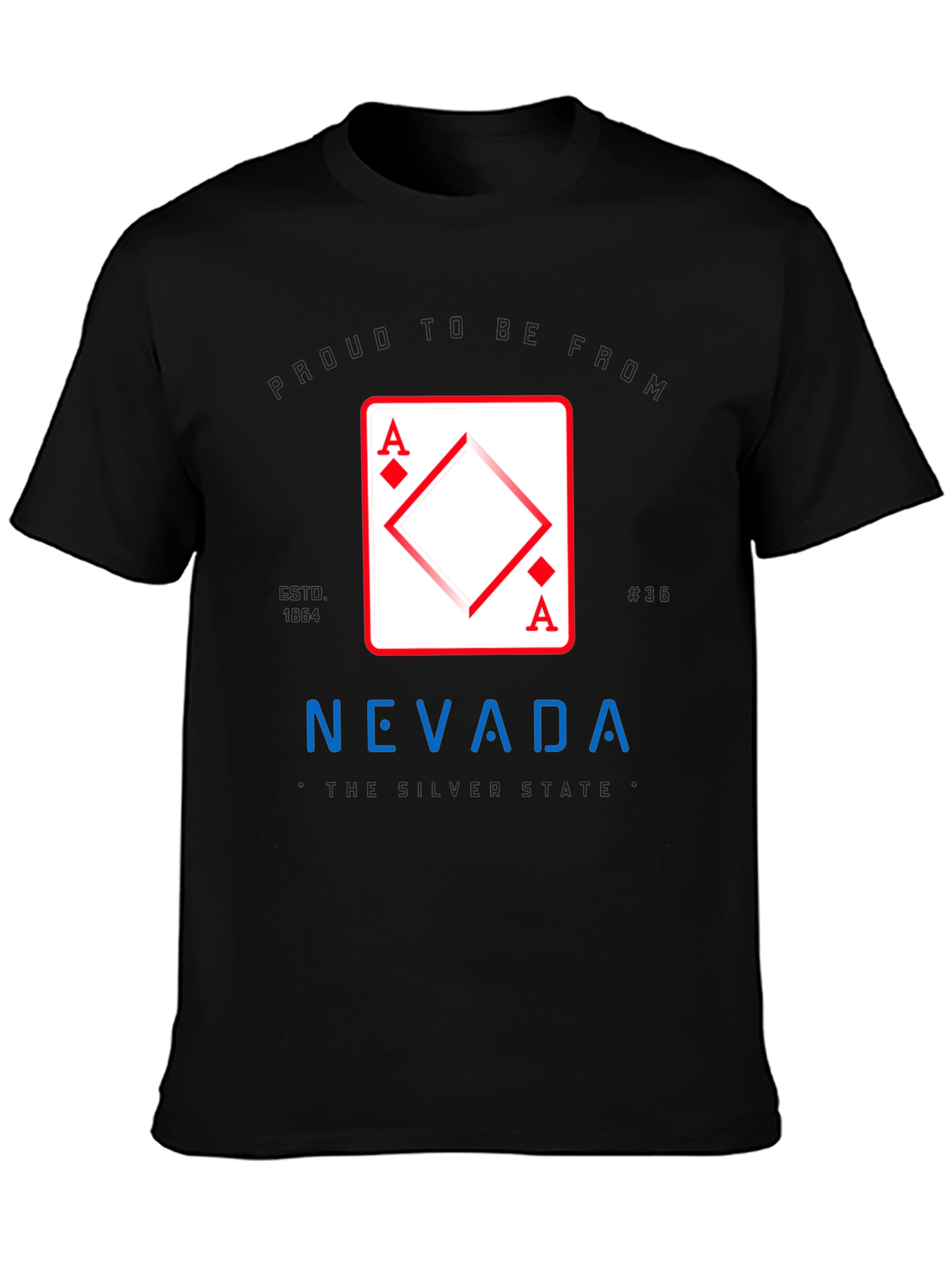 Nevada Ace of Diamonds Graphic T-Shirt