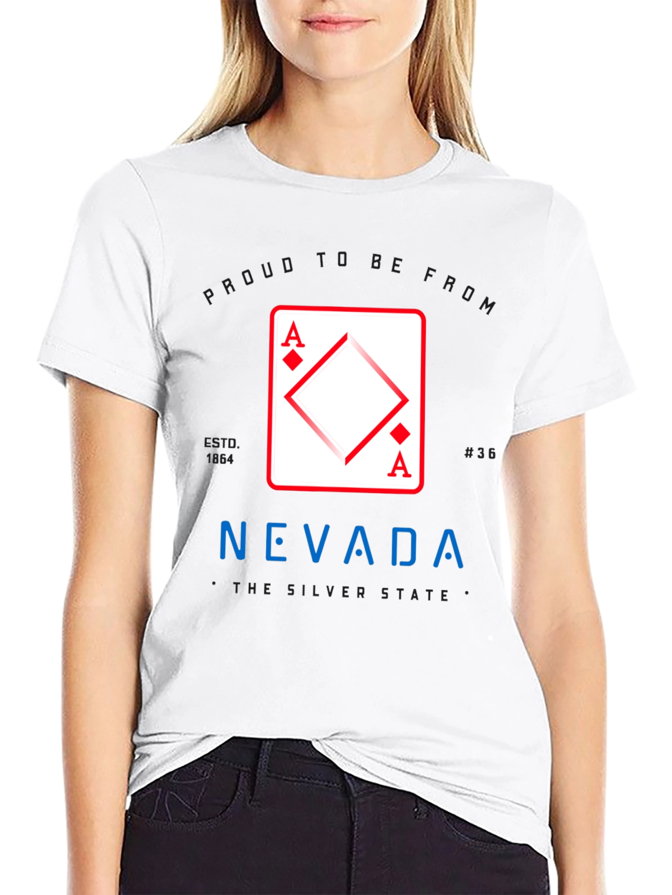 Nevada Ace of Diamonds Graphic T-Shirt