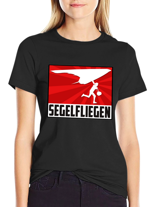Segelfliegen Hang Gliding Black T-Shirt