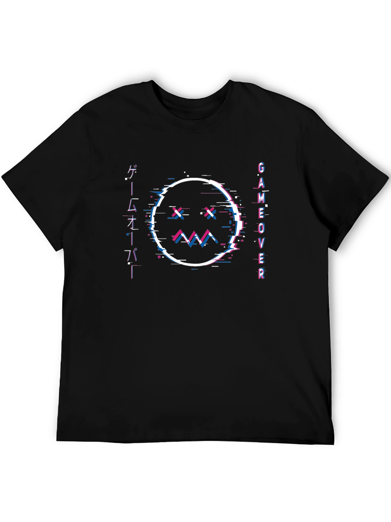 Game Over Glitch T-Shirt - Black Gamer Tee