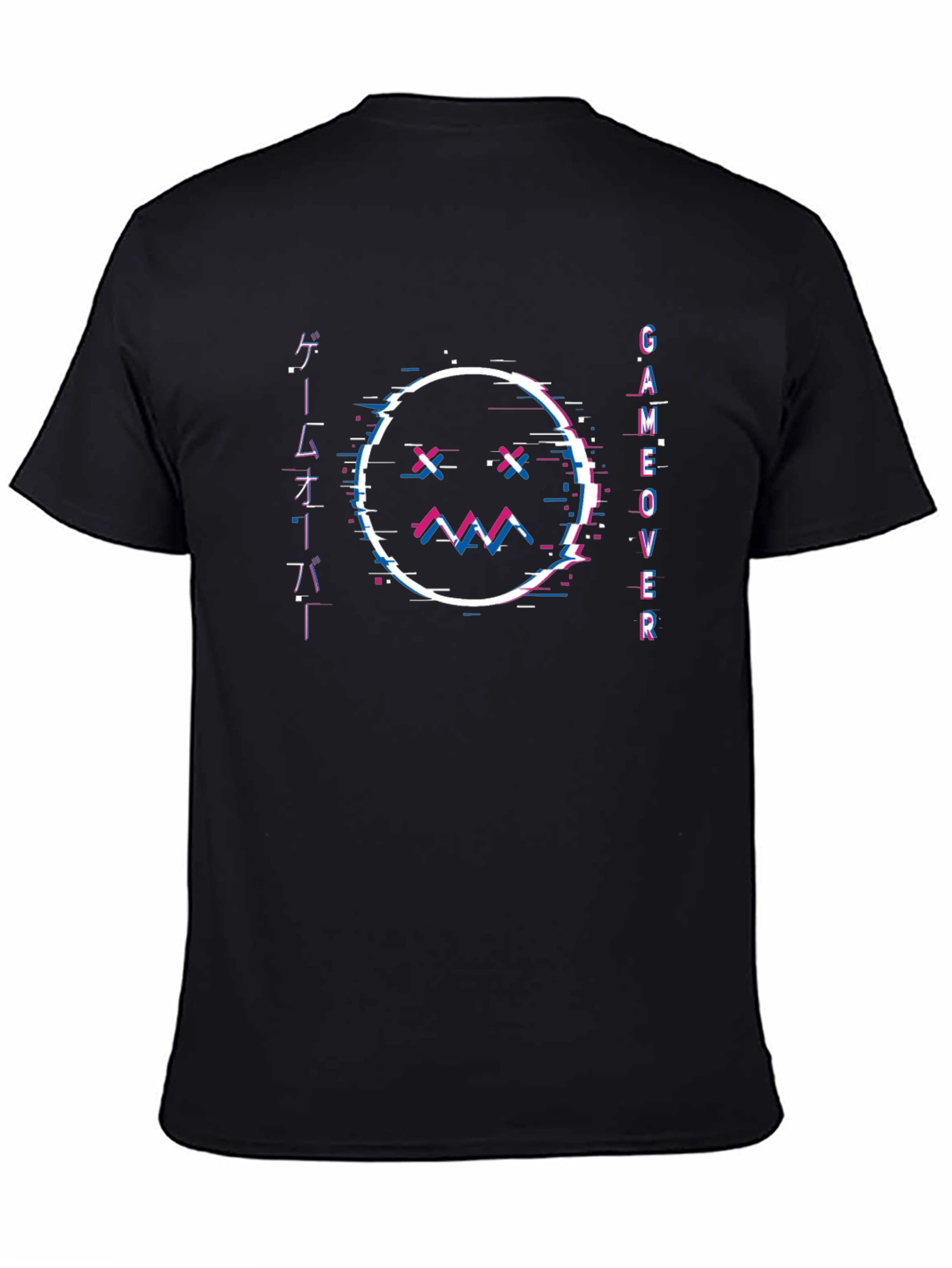 Game Over Glitch T-Shirt - Black Gamer Tee