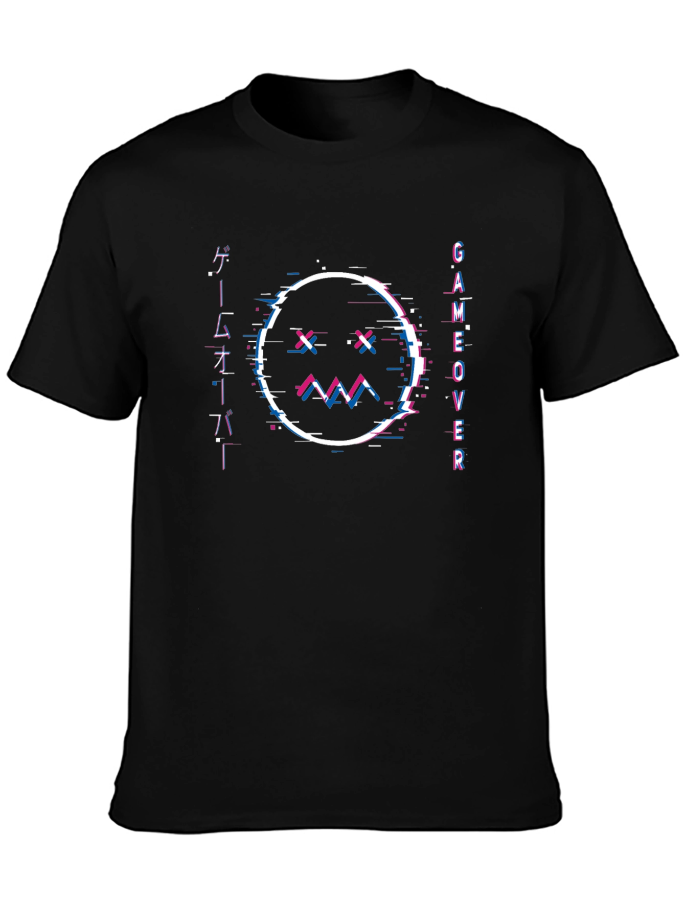 Game Over Glitch T-Shirt - Black Gamer Tee