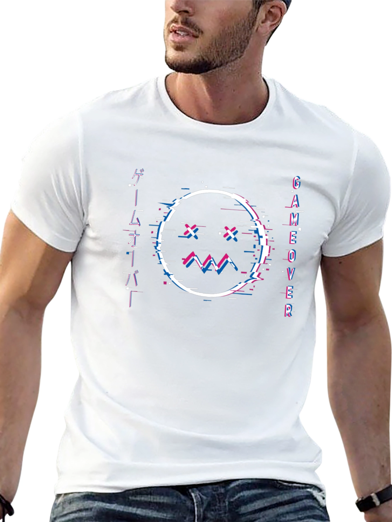 Game Over Glitch T-Shirt - Black Gamer Tee