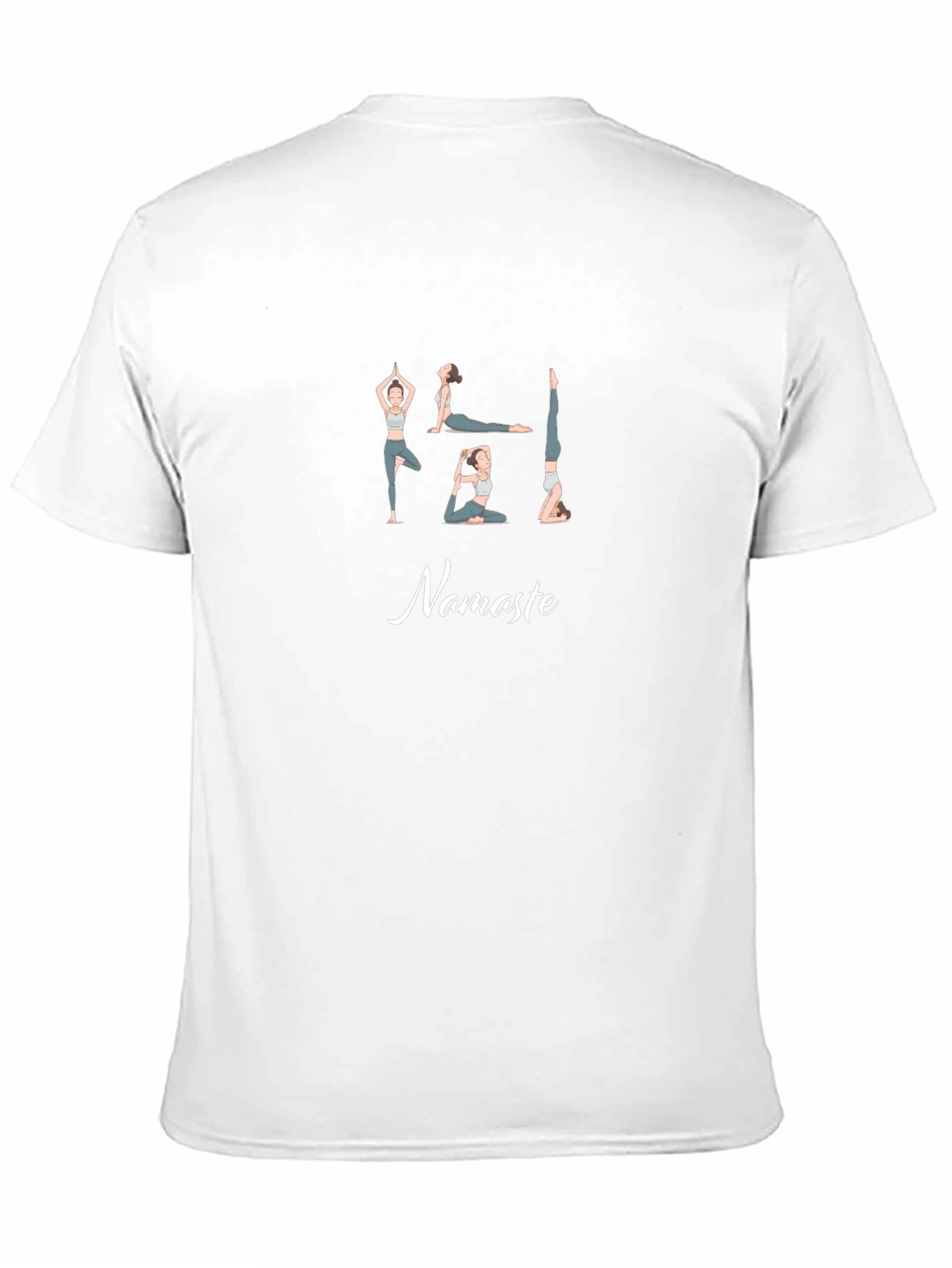 Yoga Pose Namaste Graphic Black T-Shirt