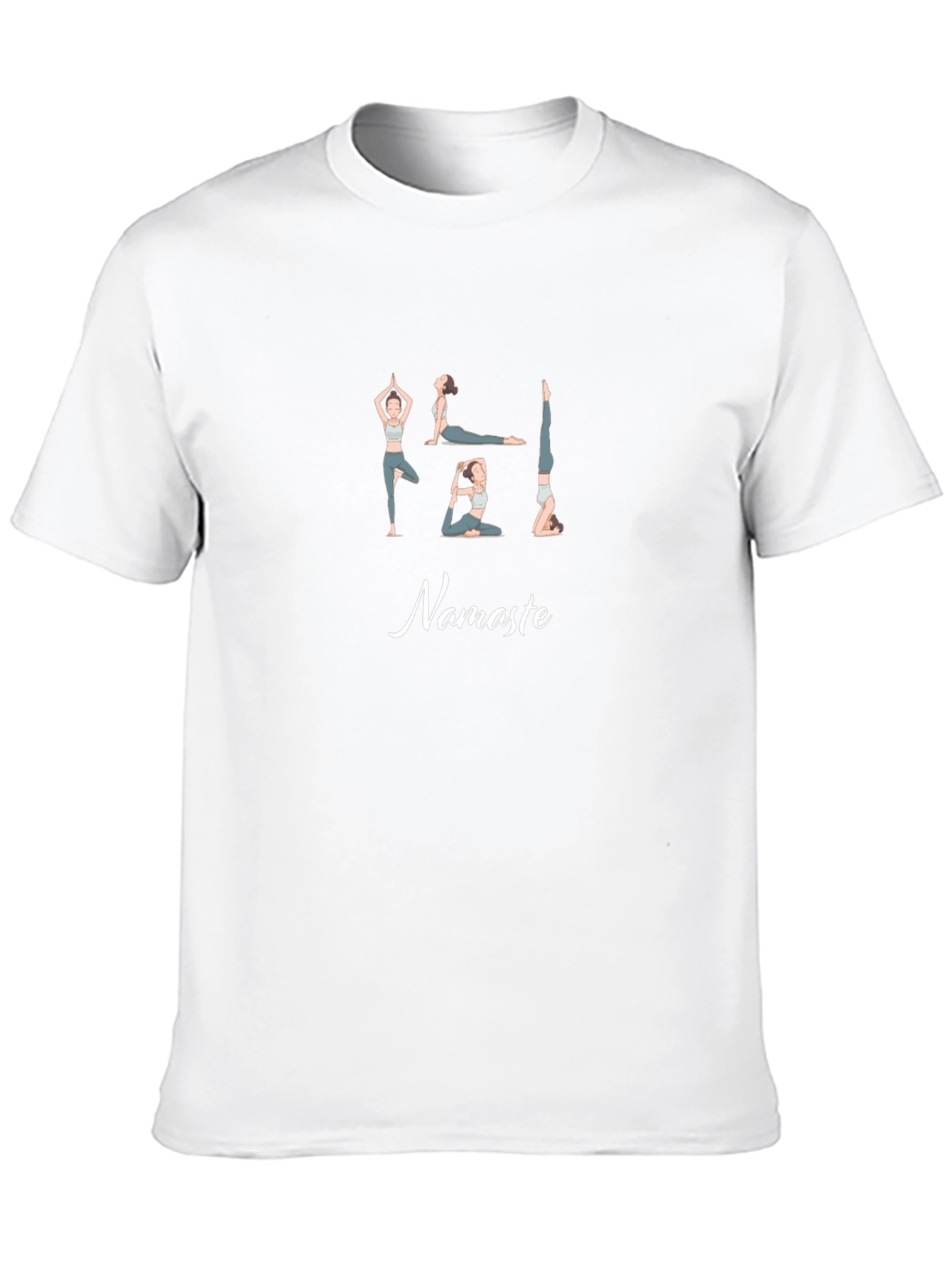 Yoga Pose Namaste Graphic Black T-Shirt