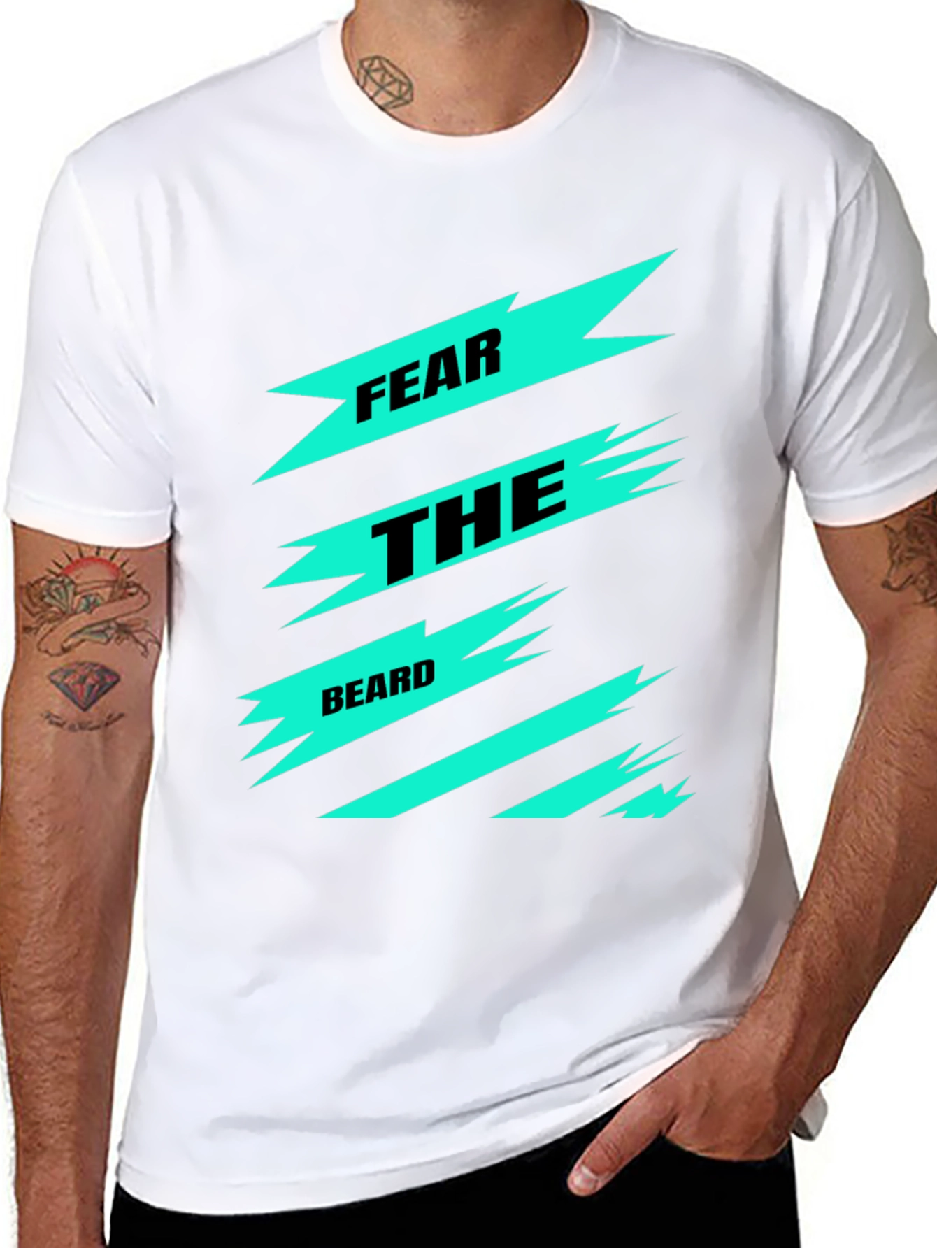 Fear the Beard Graphic Tee - Black Cotton T-Shirt