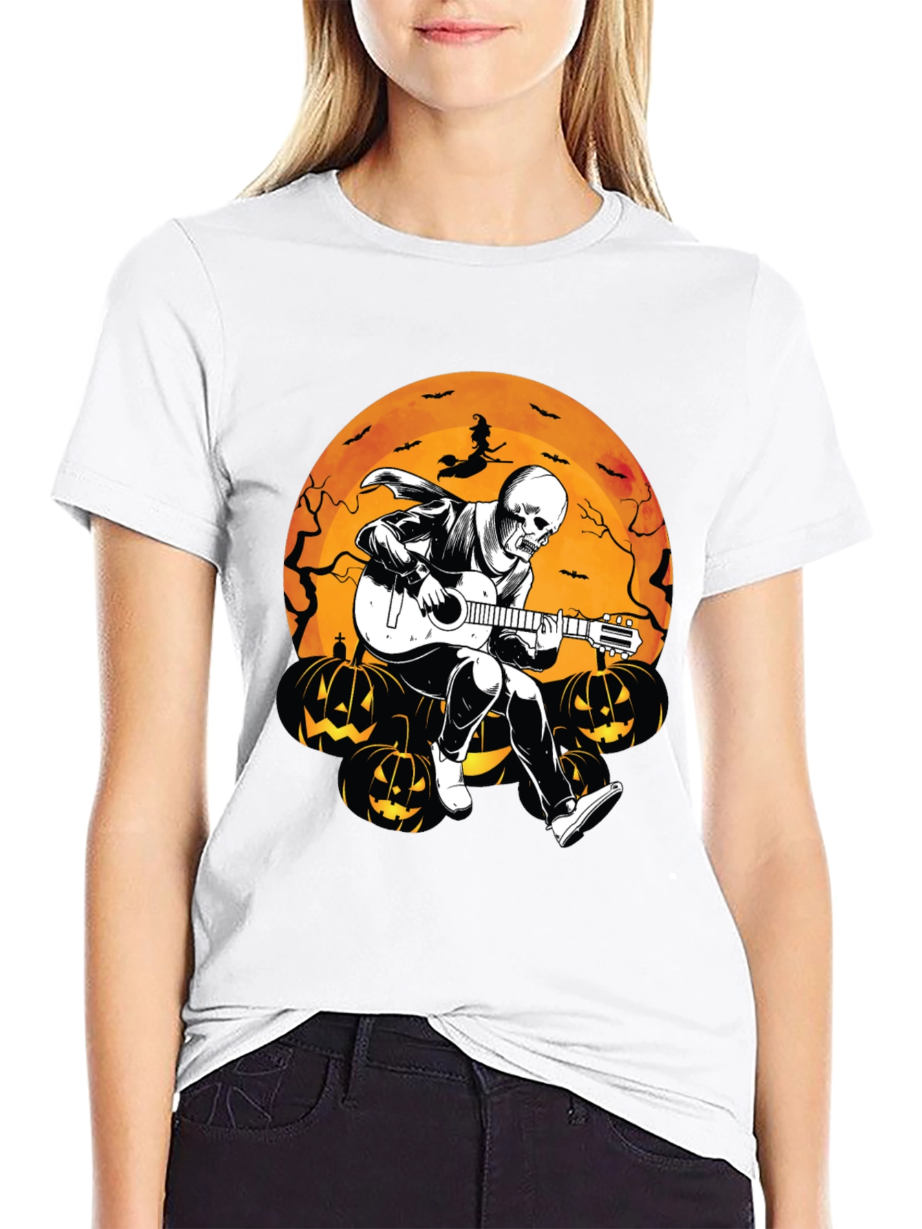 Skeleton Guitarist Halloween T-Shirt