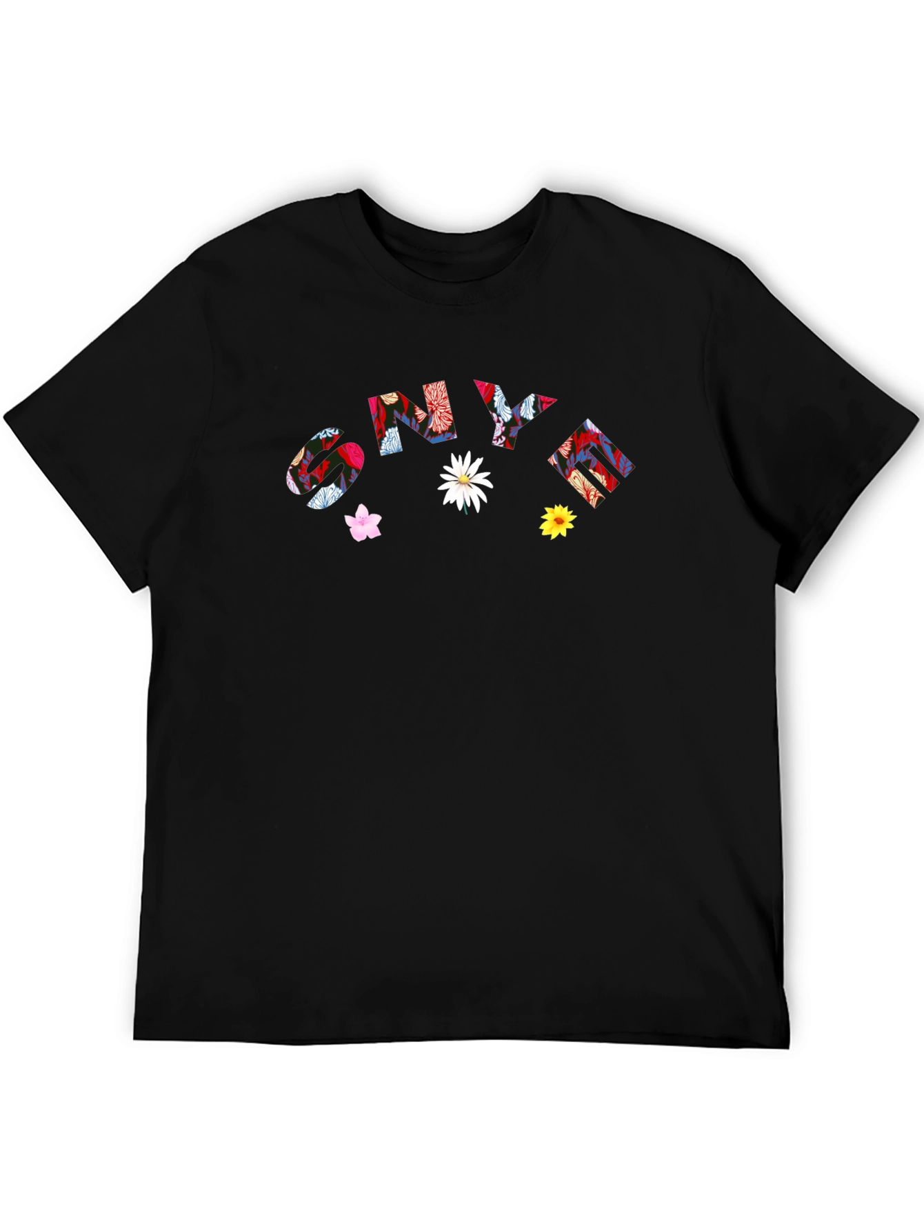 Floral Letter Print Tee