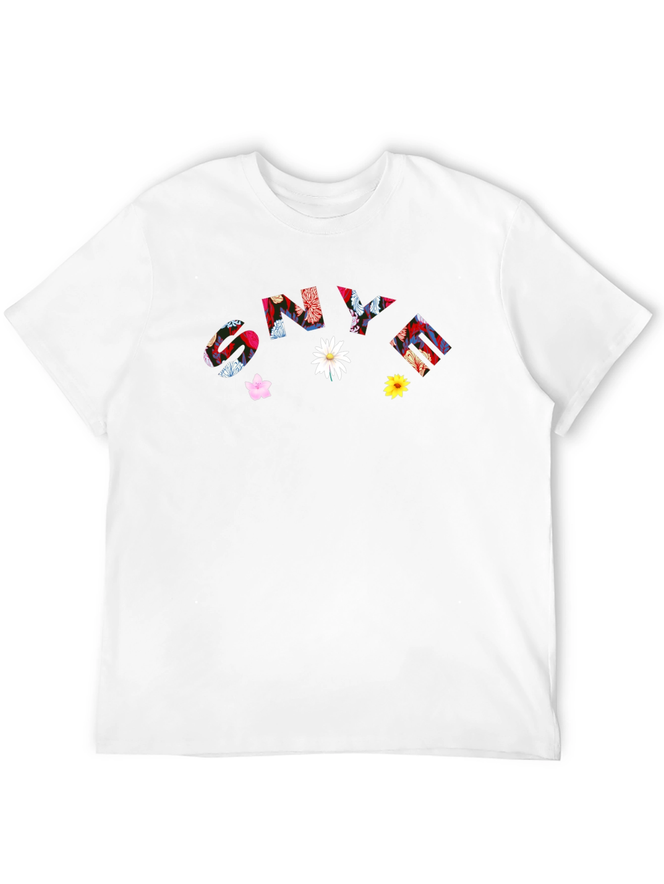 Floral Letter Print Tee