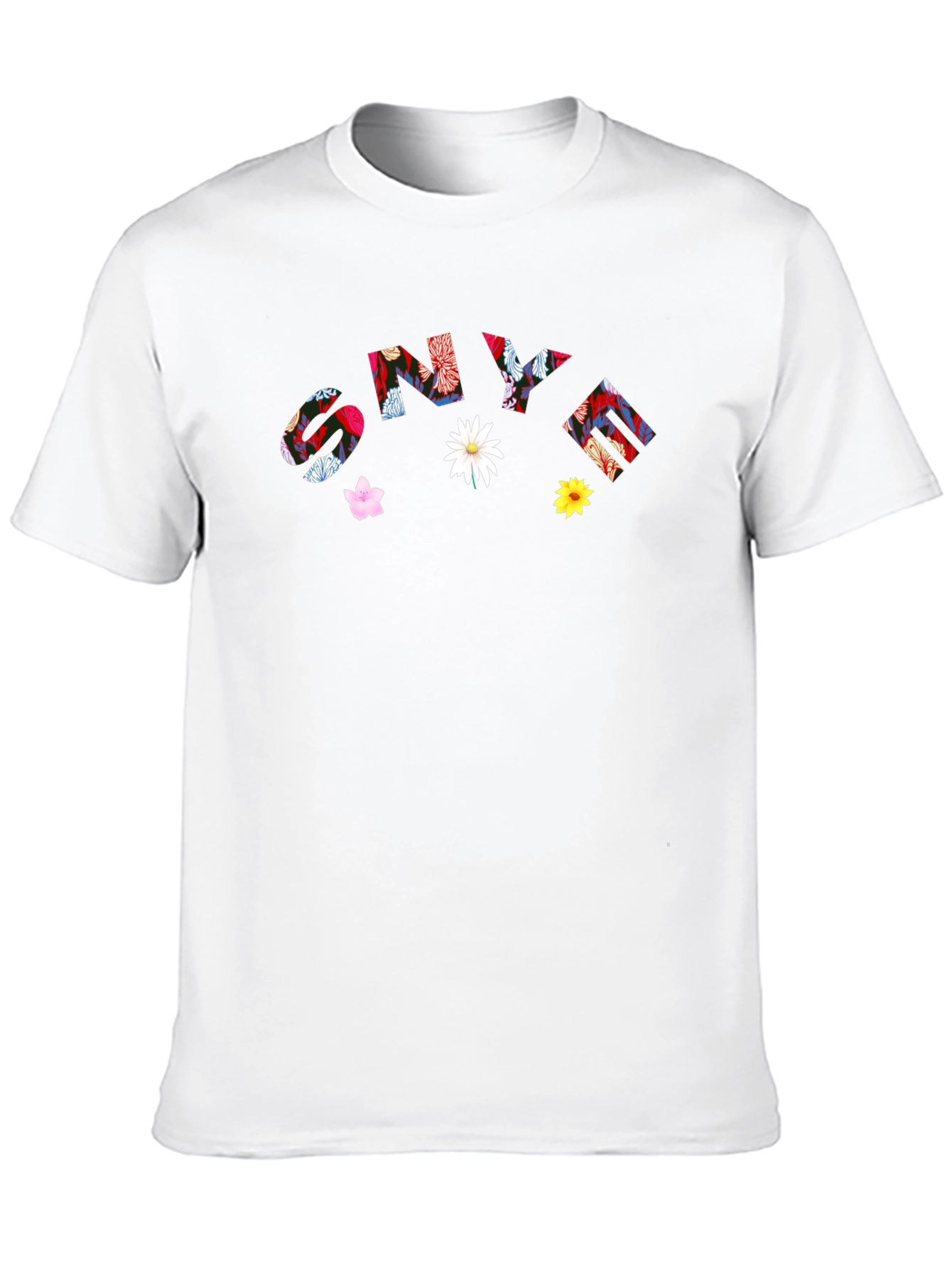 Floral Letter Print Tee