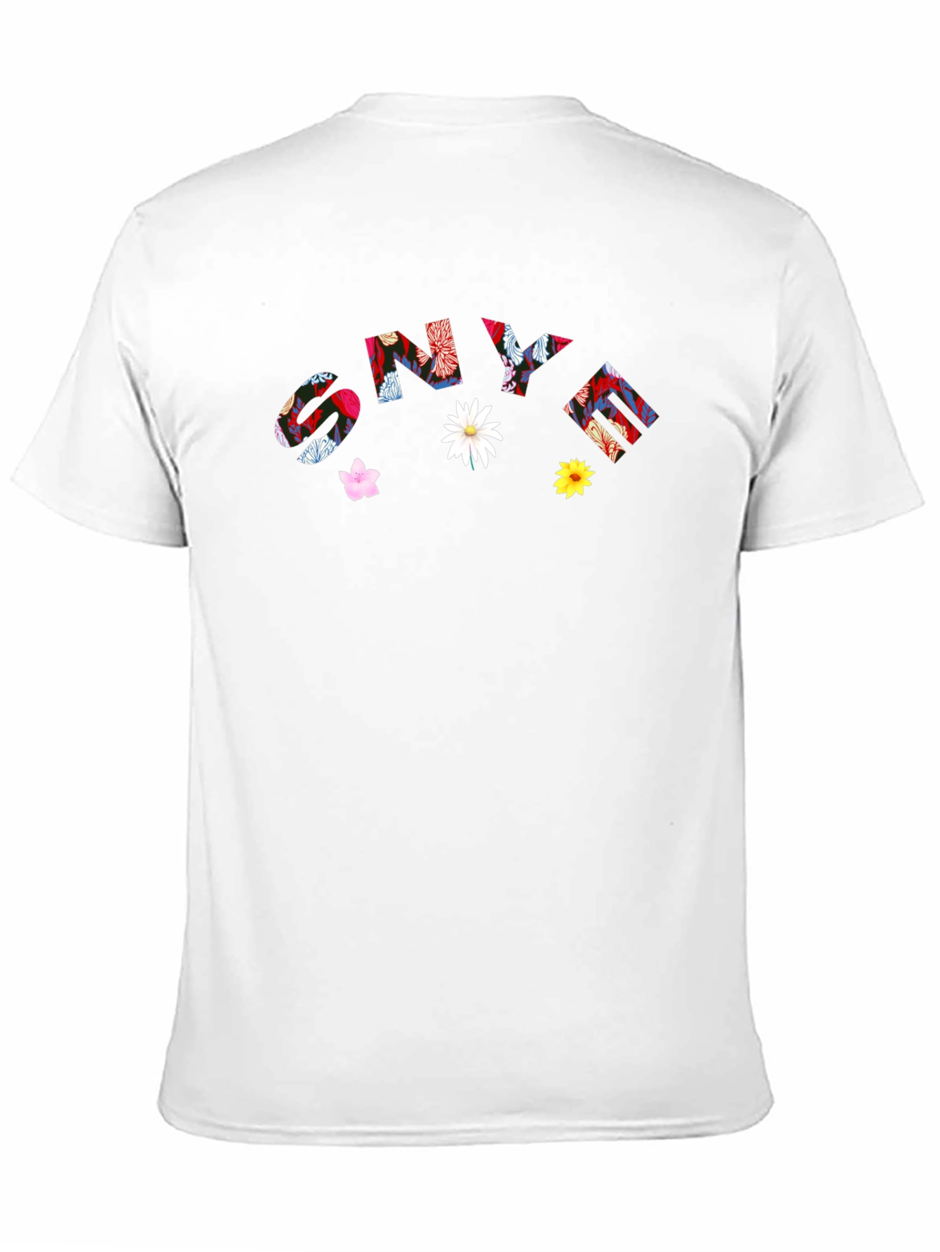 Floral Letter Print Tee